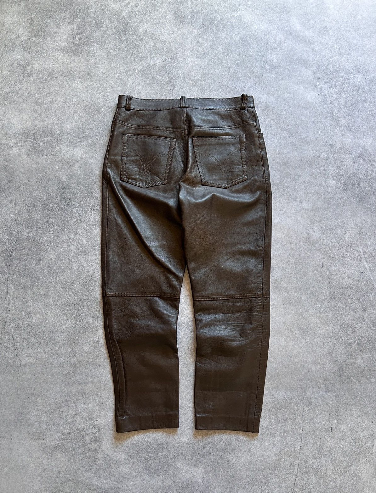 Genuine Leather × Vintage Vintage Brown Leather pants Pants Pele Genuine Size US 32 / EU 48 - 2 Thumbnail