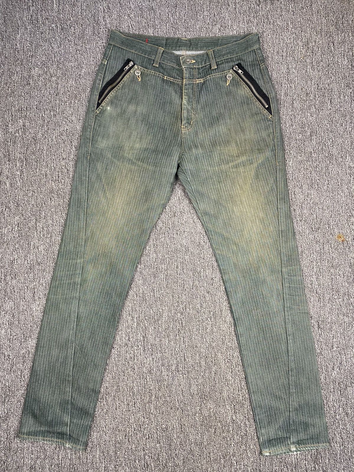 Japanese Brand Two Way Flare Herringbone Jeans Size US 32 / EU 48 - 2 Thumbnail