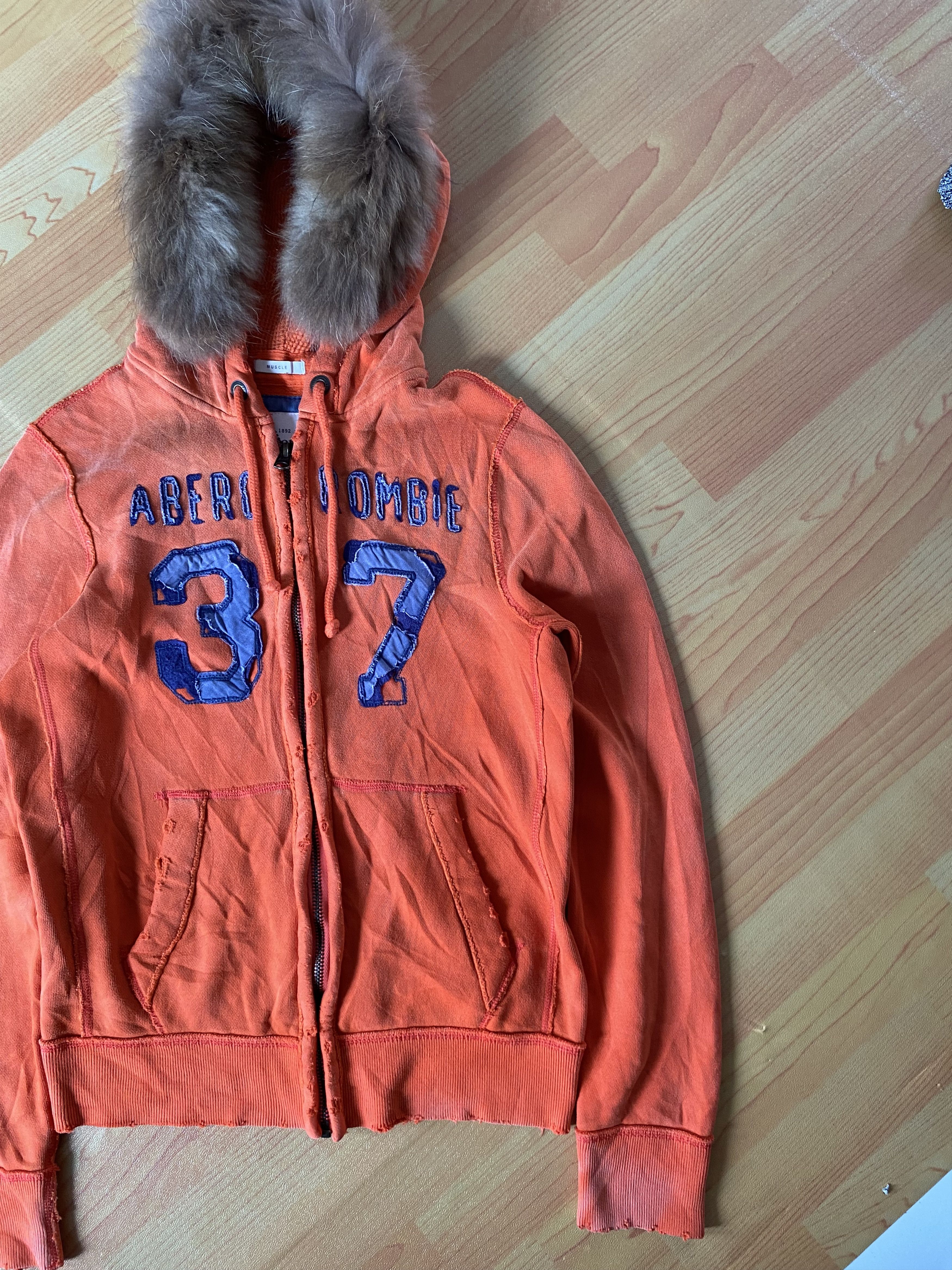 Abercrombie & Fitch Abercrombie distressed wash Fur hoodie numbernine style Size US M / EU 48-50 / 2 - 2 Thumbnail