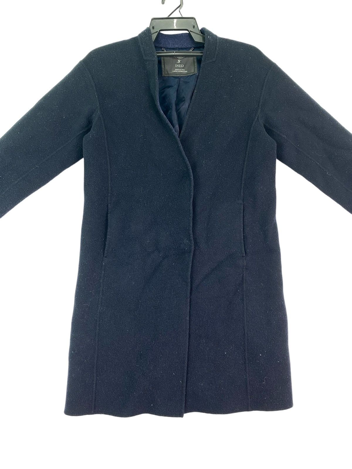 Vintage Vtg 90s INED Yohji Yamamoto navy wool coat Size US XS / EU 42 / 0 - 2 Thumbnail