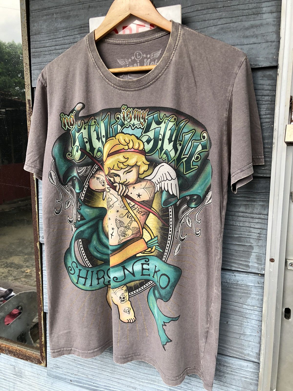 Ed Hardy × Vintage 🔥Vintage Y2K🔥 Shiroi Neko Art Like Christian Audigier Tee Size US L / EU 52-54 / 3 - 3 Thumbnail