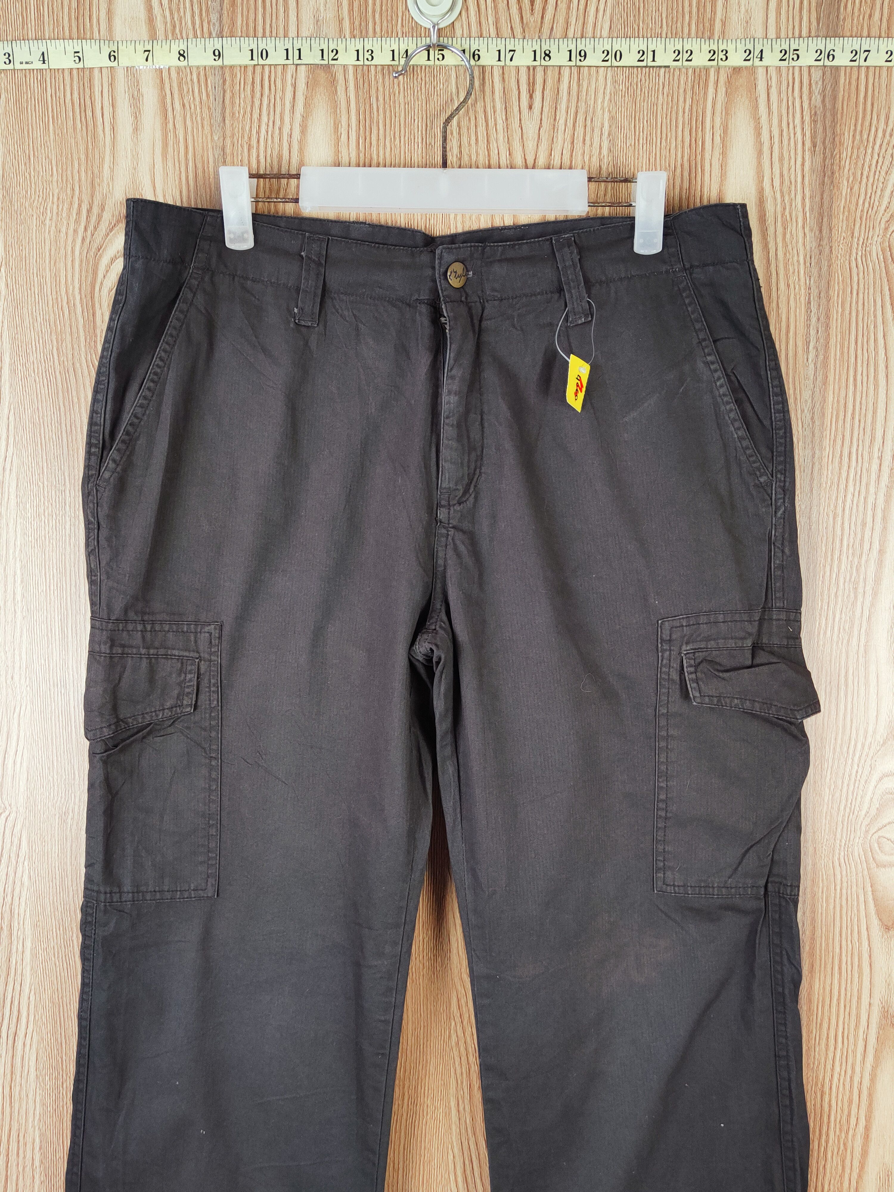Japanese Brand X'tyle Dark Brown Multipocket Tactical Cargo Pants #W436 Size US 33 - 2 Thumbnail
