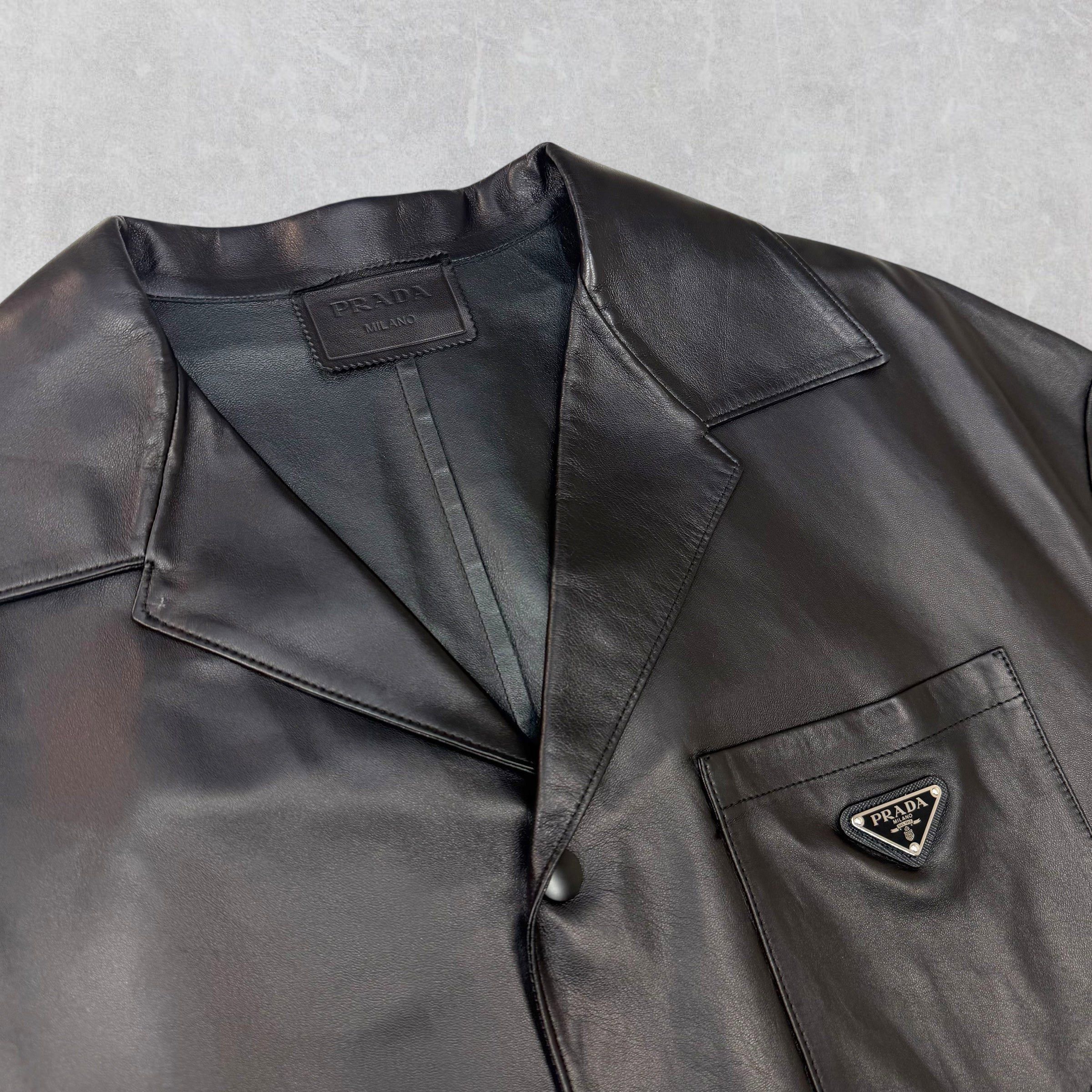 Prada Prada Nappa Leather Shirt 54 (XL) Size US XL / EU 56 / 4 - 3 Thumbnail