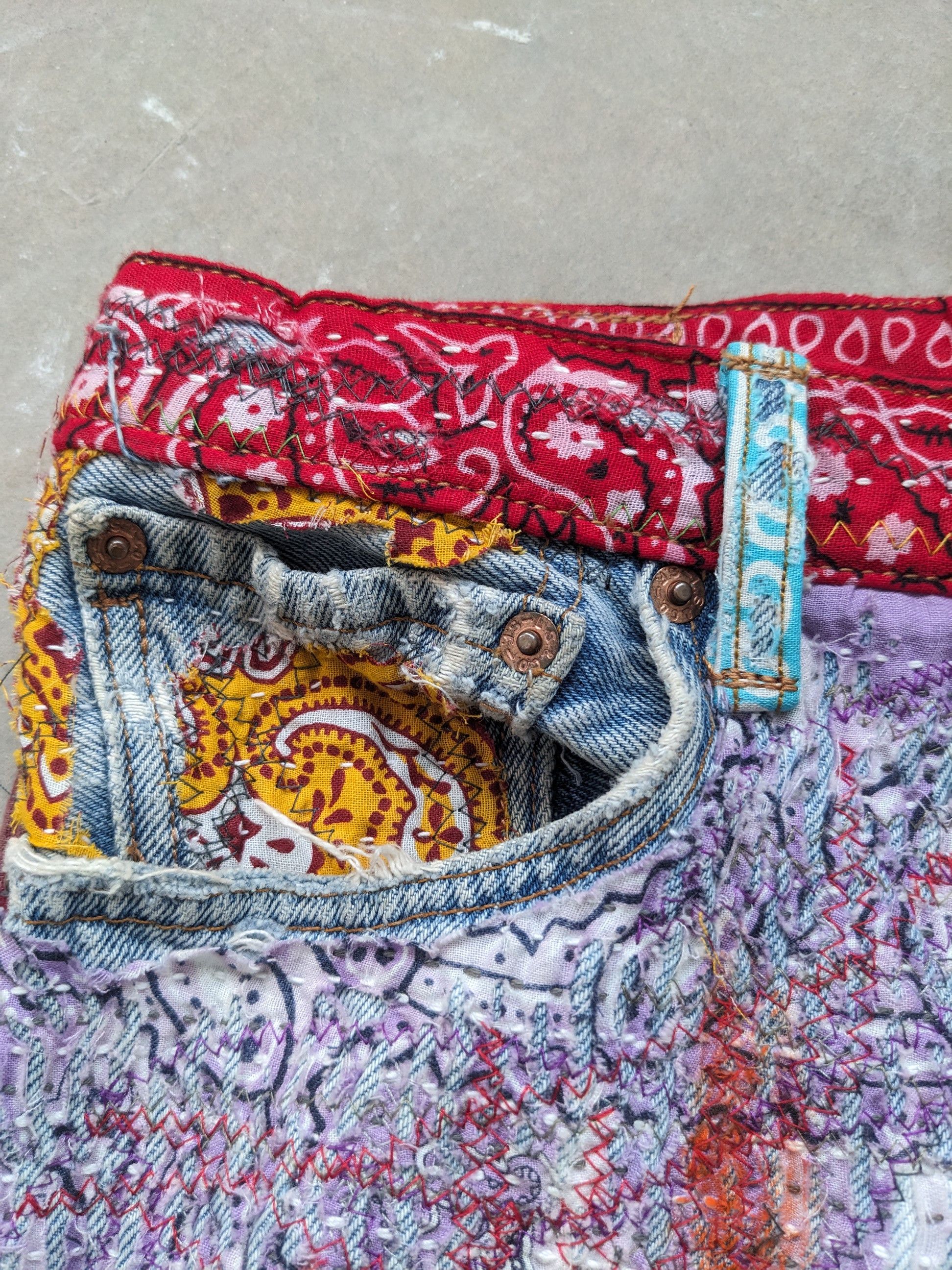 Japanese Brand × Levi's × Vintage OPEN ORDER 🔥 Inspired Proleta Re Art Uroboros Levis Denim Size US 30 / EU 46 - 8 Thumbnail
