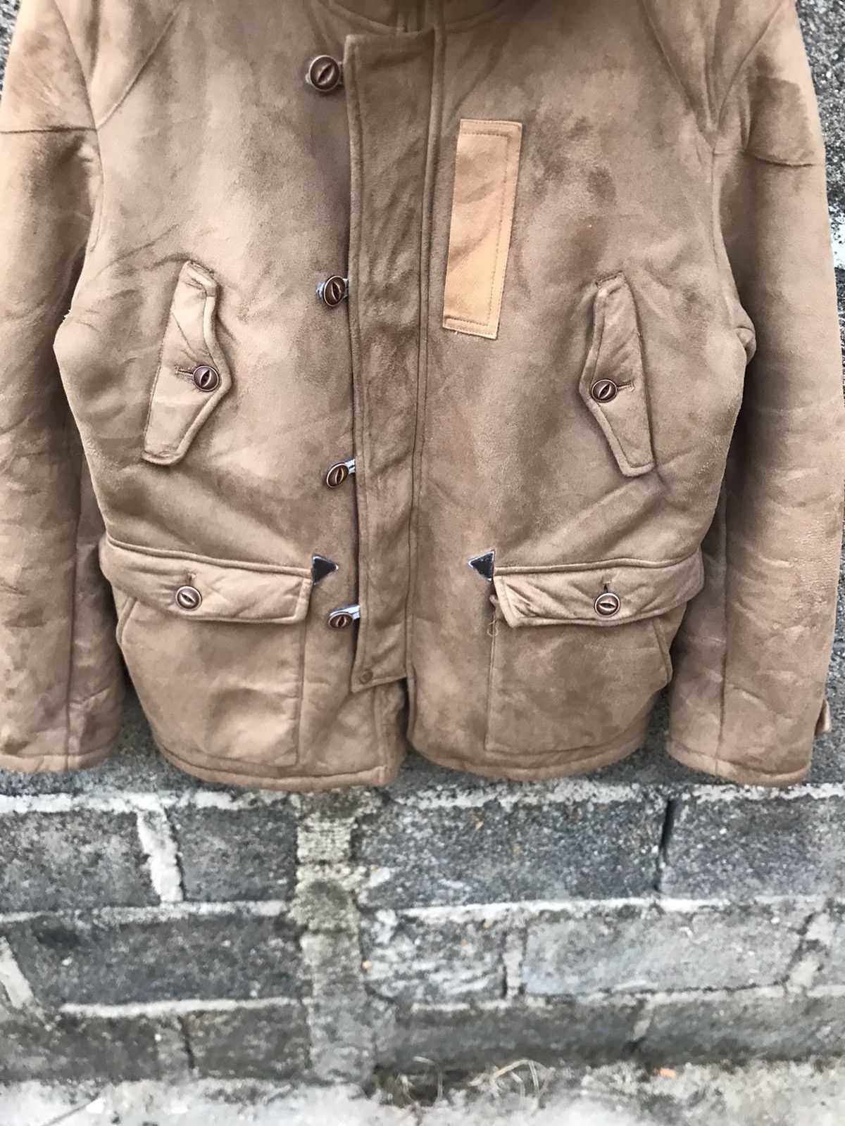 BARNS OUTFITTERS × Japanese Brand ⚡️Vintage Port Bridge Hoodies Fake Leather Barn Coat Jacket Size US L / EU 52-54 / 3 - 4 Thumbnail
