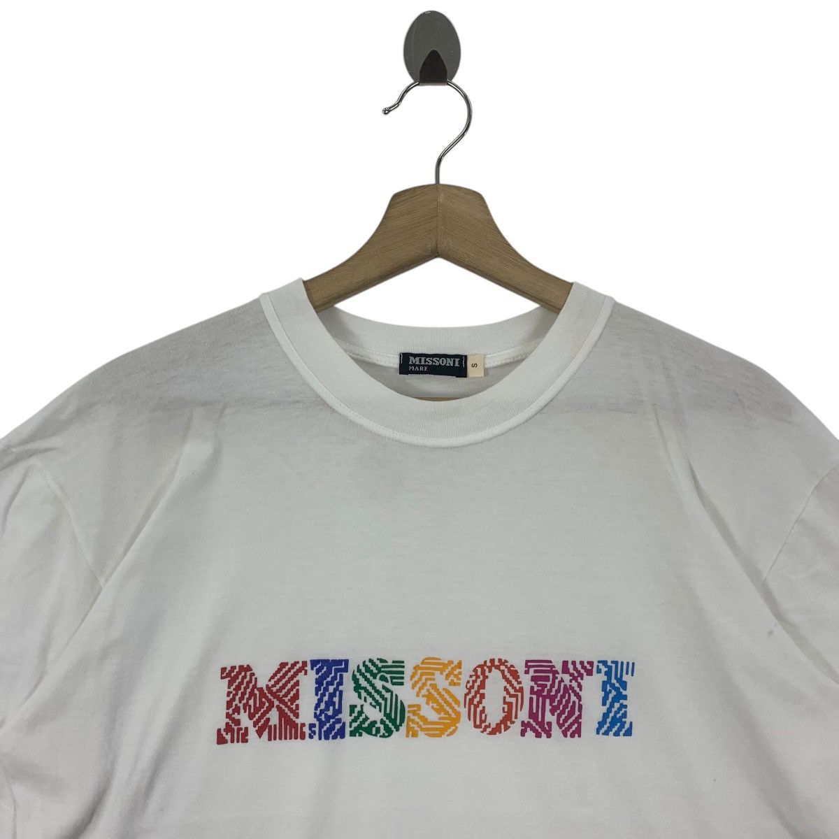 Missoni × Vintage Vintage MISSONI SPORT multicolour spellout printed tee Size US S / EU 44-46 / 1 - 2 Thumbnail