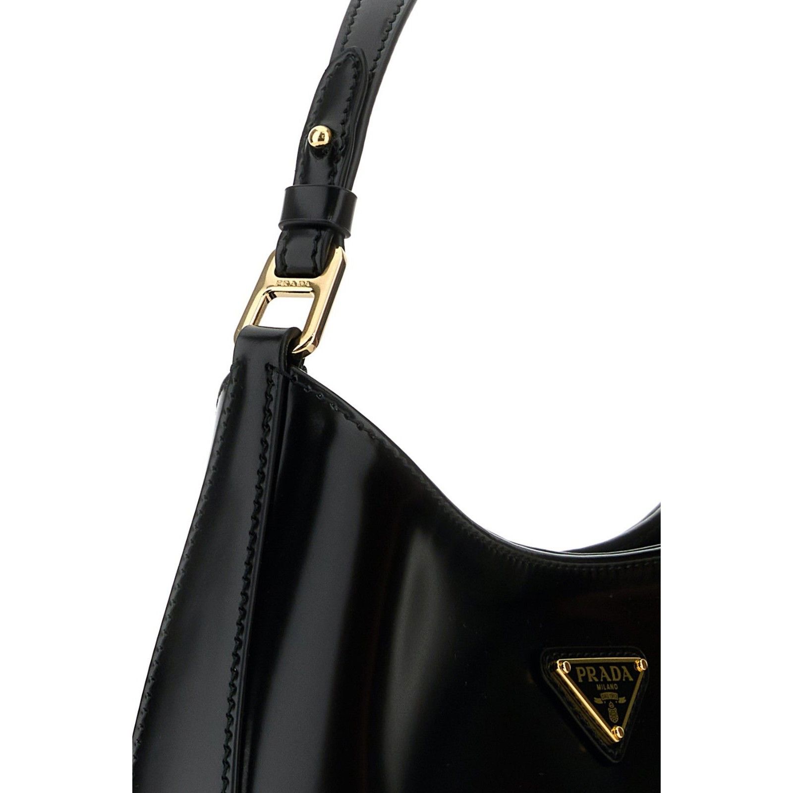 Prada PRADA Cleo Black Leather Shoulder Bag New And Authentic Size ONE SIZE - 4 Thumbnail
