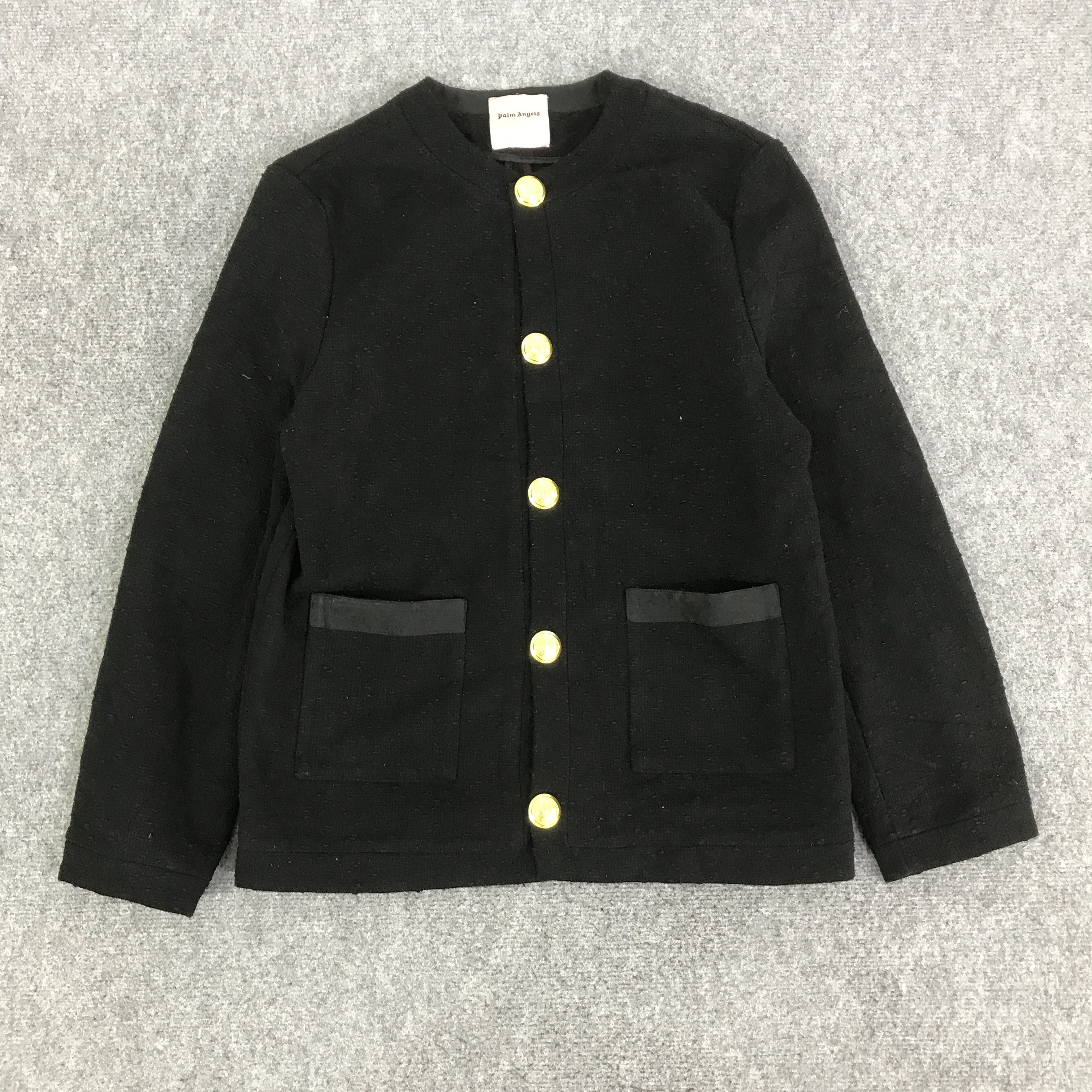 Palm Angels PALM ANGELS GOLD BUTTON WOMAN JACKET K100B9 Size US L / EU 52-54 / 3 - 1 Thumbnail