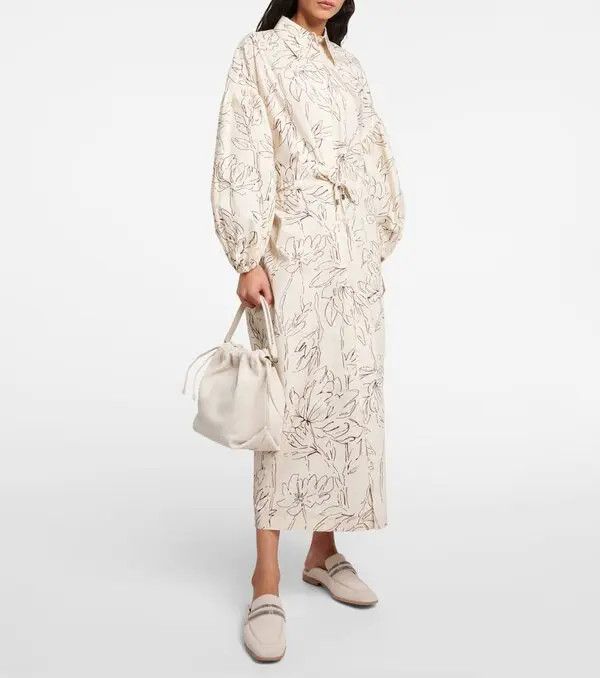 Brunello Cucinelli o1w1db10825 Dress in Open White Size S / US 4 / IT 40 - 6 Thumbnail