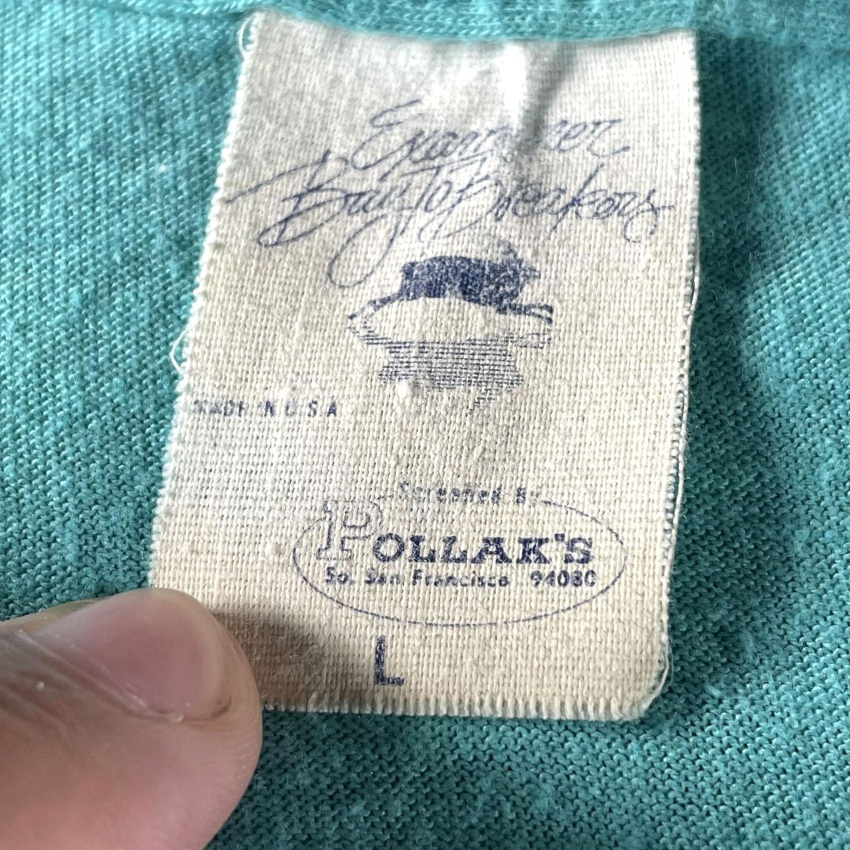 Altea VINTAGE Pollak's 1987 San Francisco Bay to Breakers Shirt Mens Large Teal Run 80s USA Shirt Size US L / EU 52-54 / 3 - 5 Thumbnail