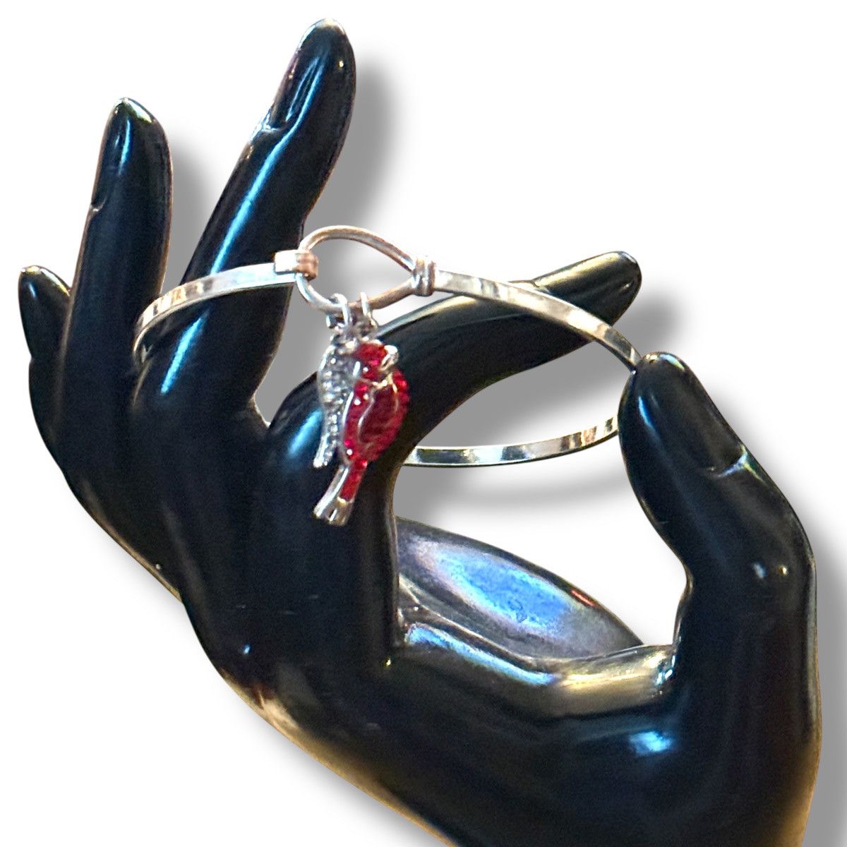 Other Silver tone cardinal charm bangle bracelet Size ONE SIZE - 2 Thumbnail