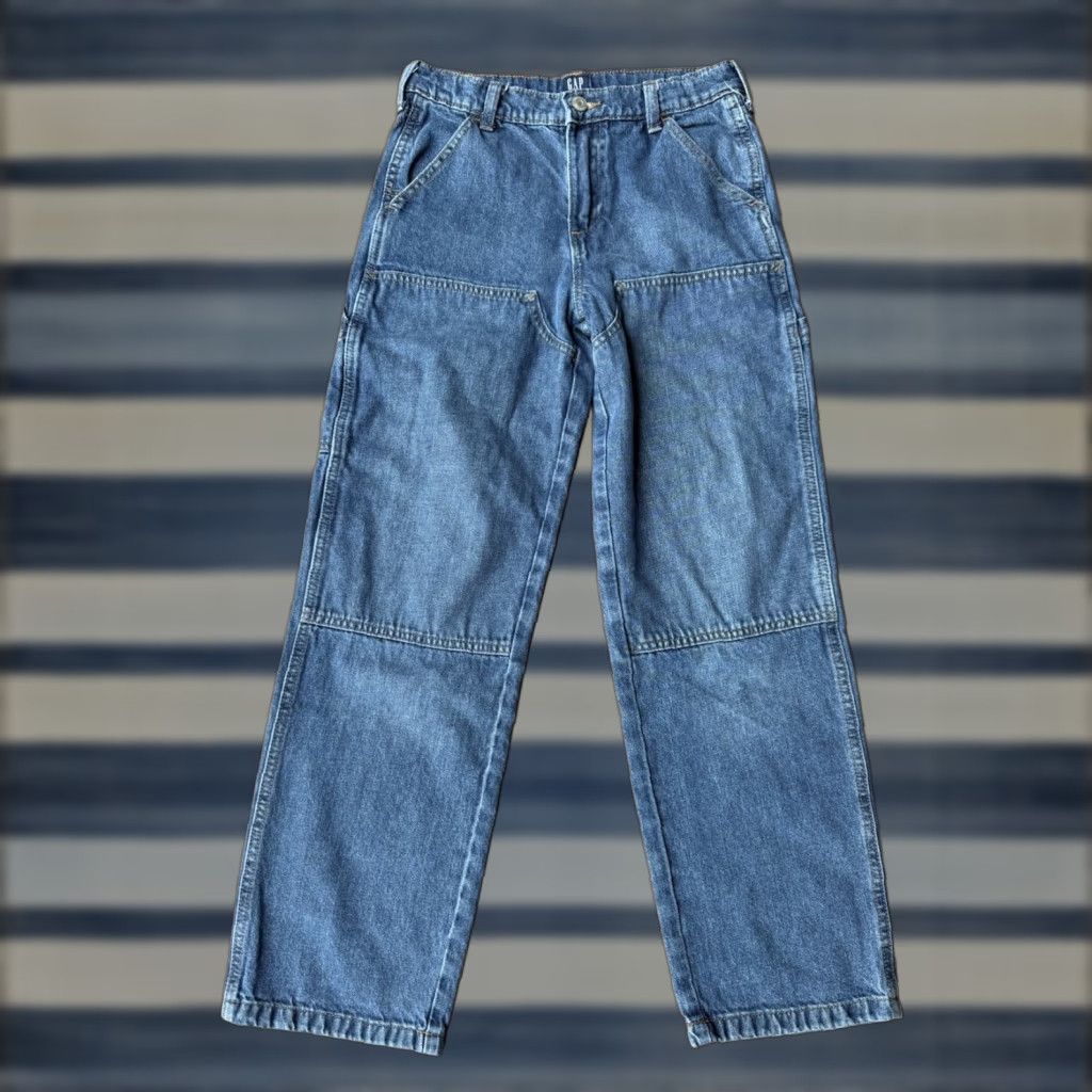 Gap VINTAGE Gap 90s Loose Carpenter Double Knee Jeans Women’s 14 Size 36" / US 14 / IT 50 - 1 Thumbnail
