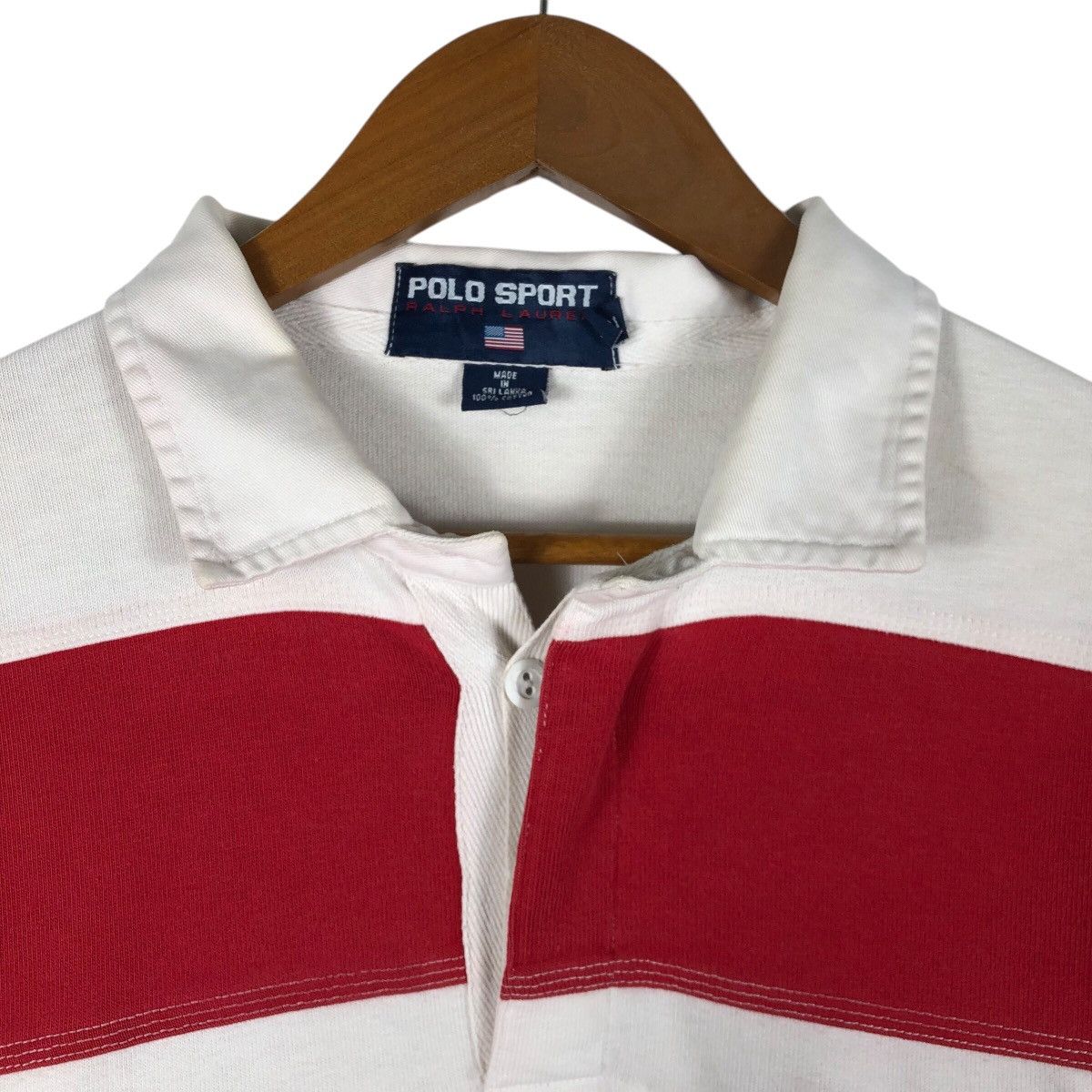Polo Ralph Lauren × Vintage POLO SPORT Ralph Lauren Stripe Rugby Longsleeve Polo Size US XL / EU 56 / 4 - 4 Thumbnail