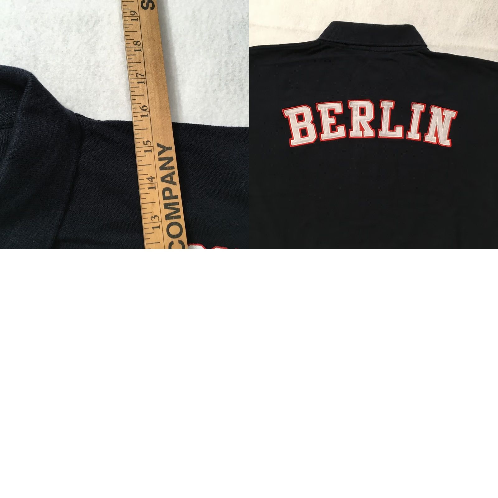 Hard Rock Cafe Hard Rock Cafe Crop Top Womens XL Dark Blue polo shirt embroidered BERLIN GERMAN Size XL / US 12-14 / IT 48-50 - 8 Thumbnail