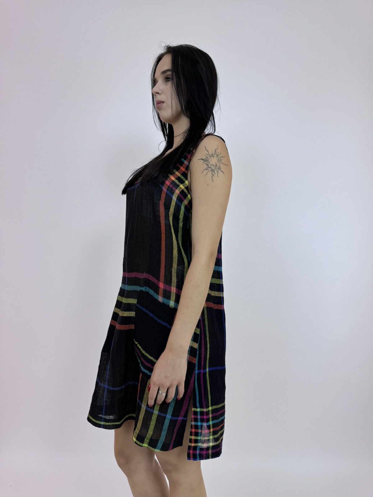 Designer × Japanese Brand AINO LINEN DRESS Plaid lino midi dress Womens relaxed XS Size XS / US 0-2 / IT 36-38 - 11 Thumbnail