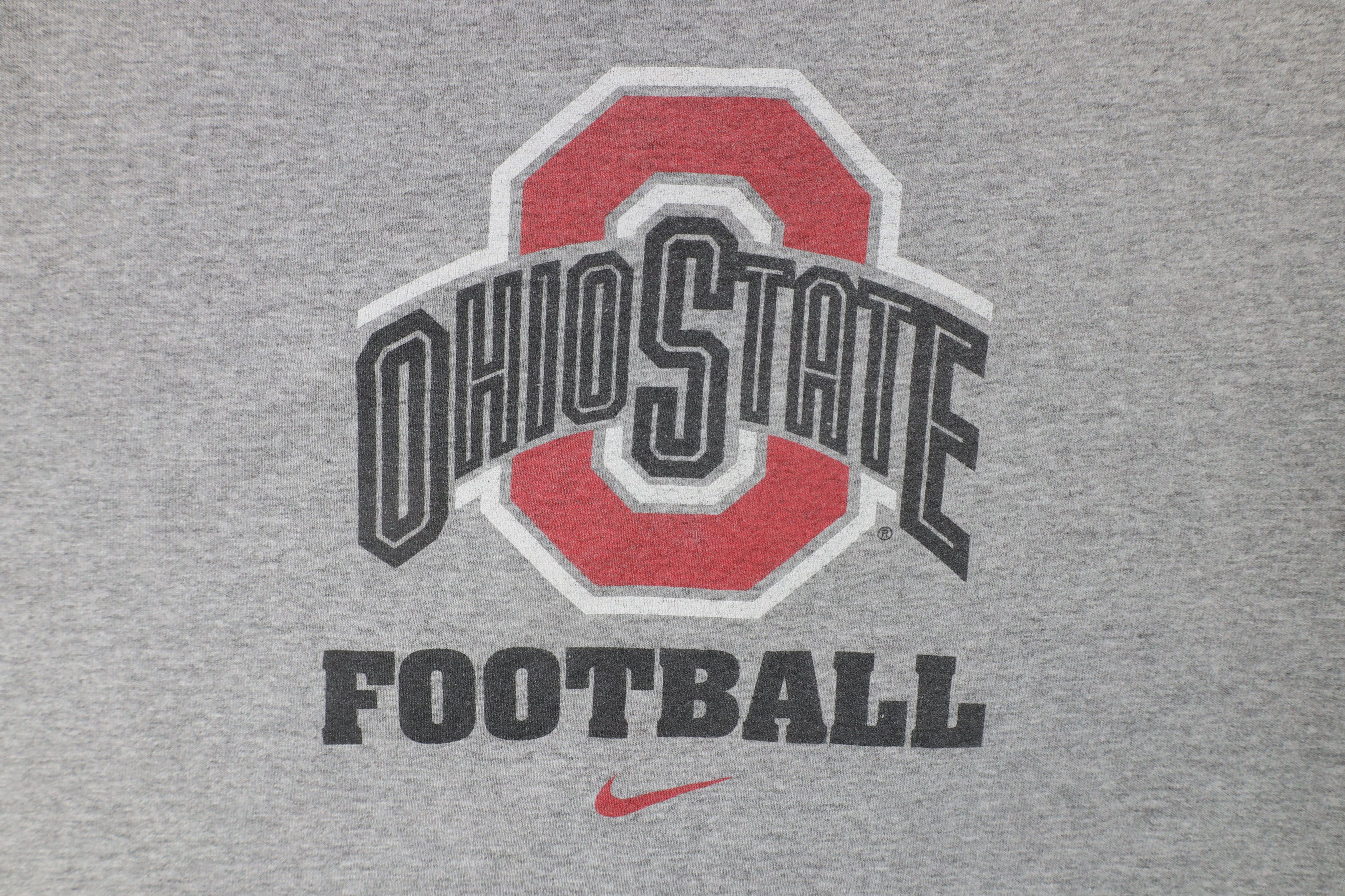 Nike × Vintage Vintage Nike Swoosh Ohio State University Football T-Shirt Size US XL / EU 56 / 4 - 4 Thumbnail
