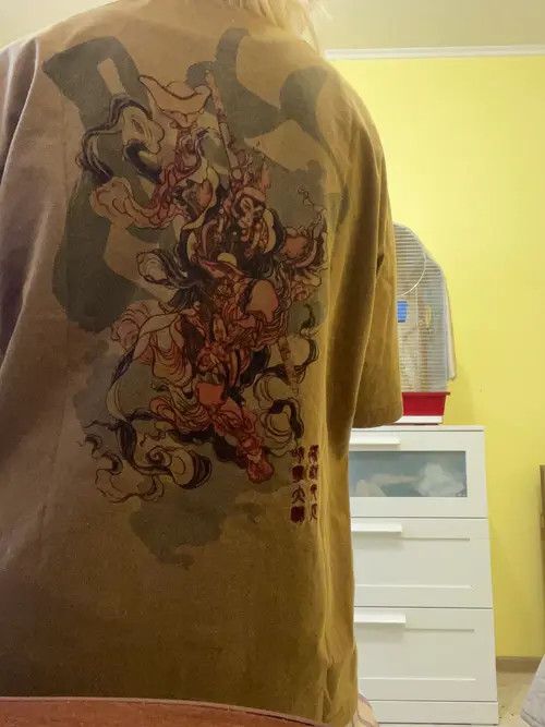 Individualized Shirts Chinese Vintage Monkey King Embroidery T Shirt Size US XXL / EU 58 / 5 - 2 Thumbnail