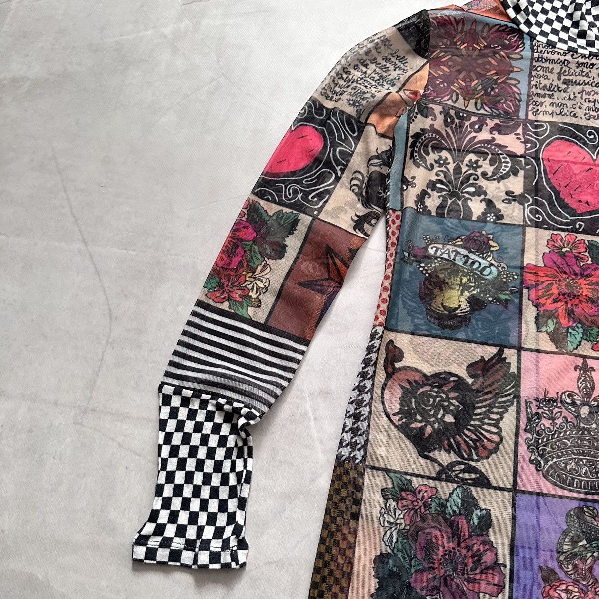 Hysteric Glamour × Undercover Mesh Top Tattoo Long Sleeve T Shirt Sarah Pacini JPG Vibe Size L / US 10 / IT 46 - 7 Thumbnail