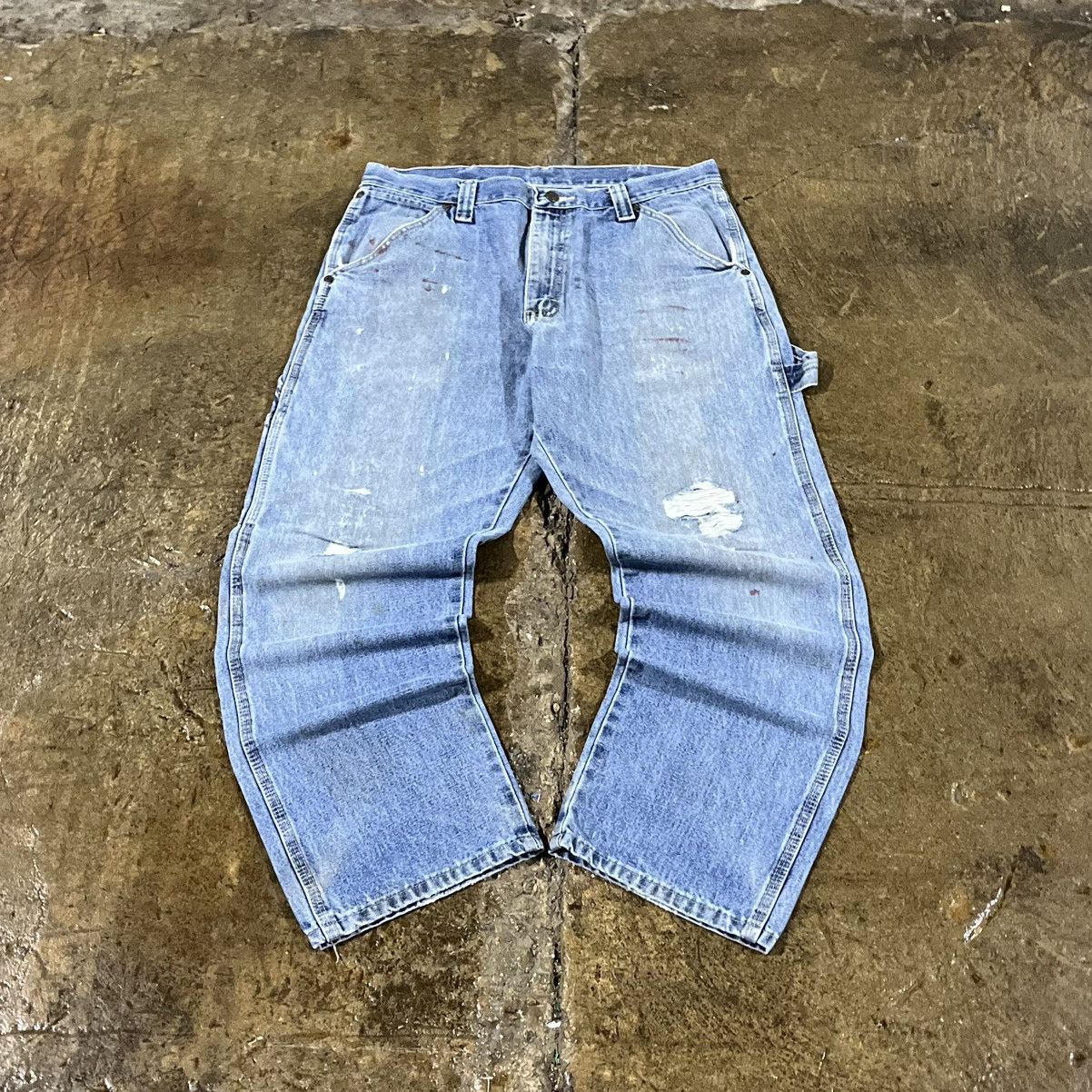 Carhartt × Vintage × Wrangler Carhartt Style Y2K Wrangler Carpenter Jeans Baggy Skater Size US 34 / EU 50 - 2 Thumbnail