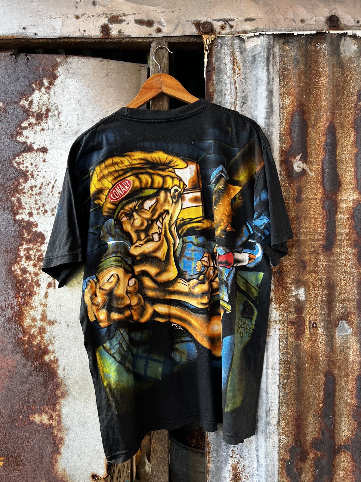 Vintage Vintage 90s CONART Kray One Graffitti AOP Bootleg Size US XL / EU 56 / 4 - 11 Thumbnail