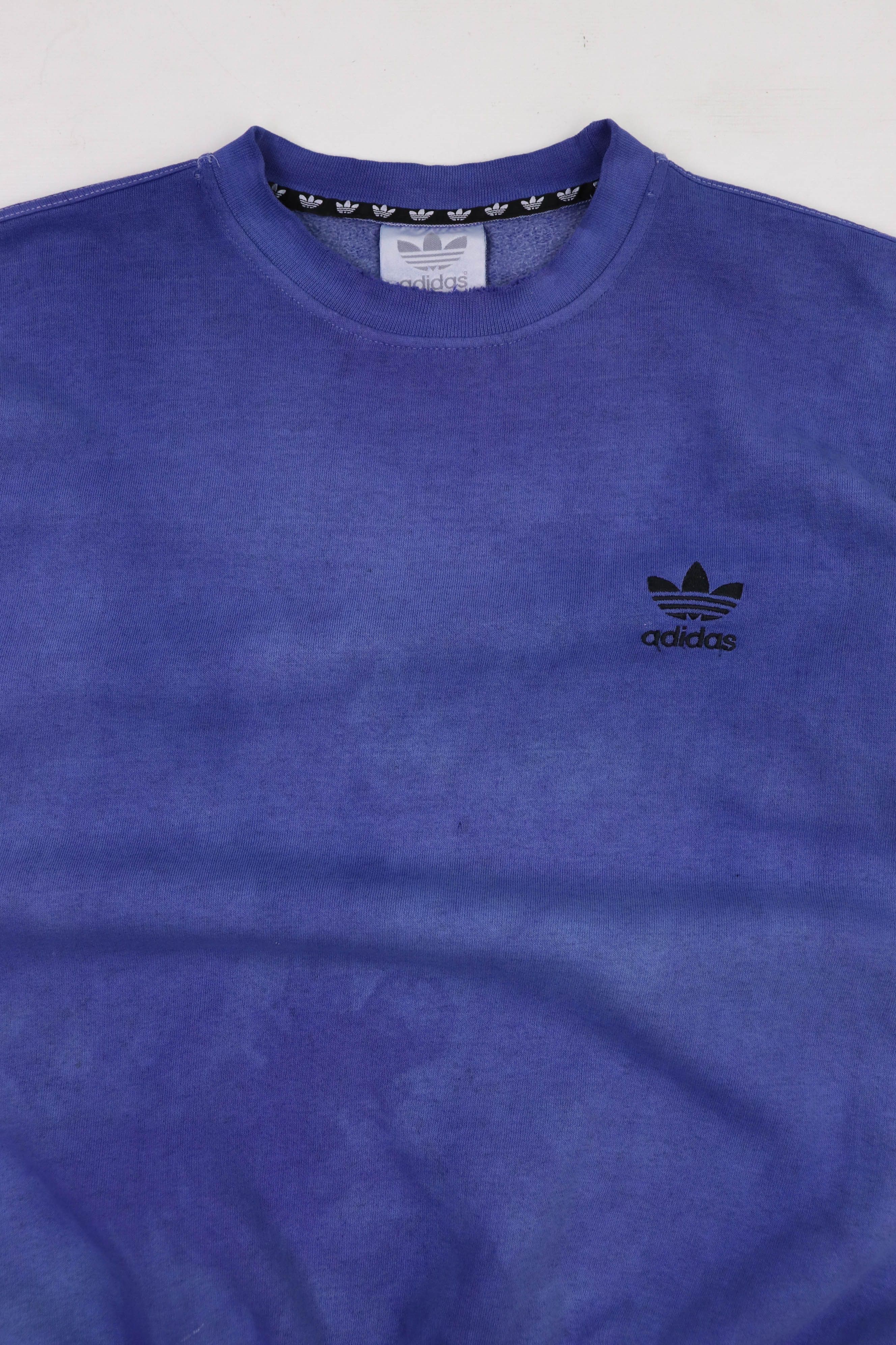 Adidas 90s Vintage Adidas Overdyed Distressed Sun Faded Sweatshirt Size US L / EU 52-54 / 3 - 3 Thumbnail