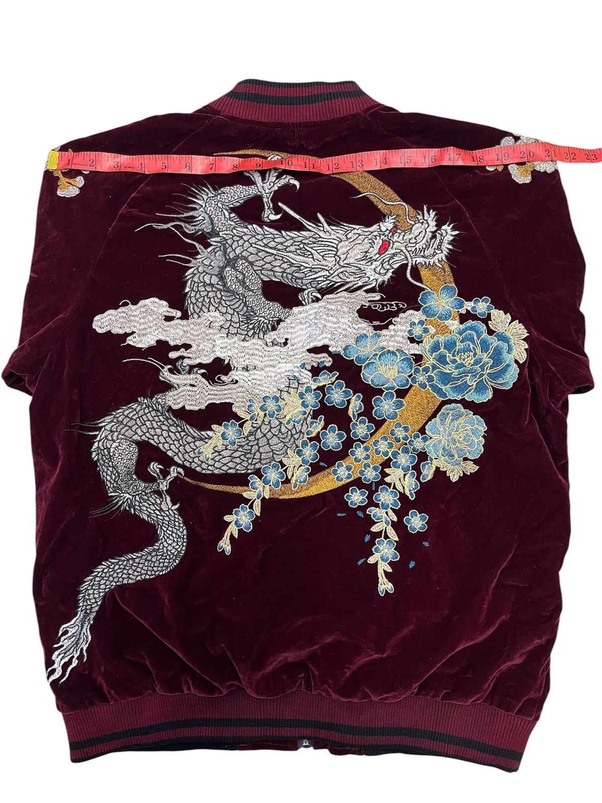 Japanese Brand ONI DENIM DRAGON & SAKURA SUKAJAN JACKET Size US L / EU 52-54 / 3 - 9 Thumbnail