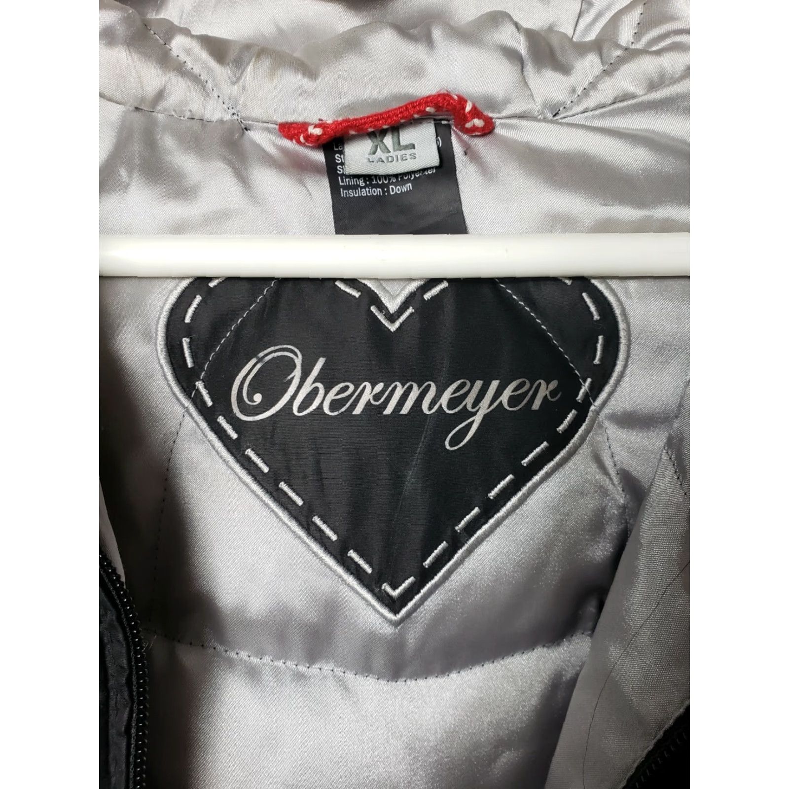 Obermeyer VINTAGE Obermeyer Mid Length Down Quilted Coat-Size XL Womens Coat Quilted Hooded Insulated Black Size XL / US 12-14 / IT 48-50 - 5 Thumbnail