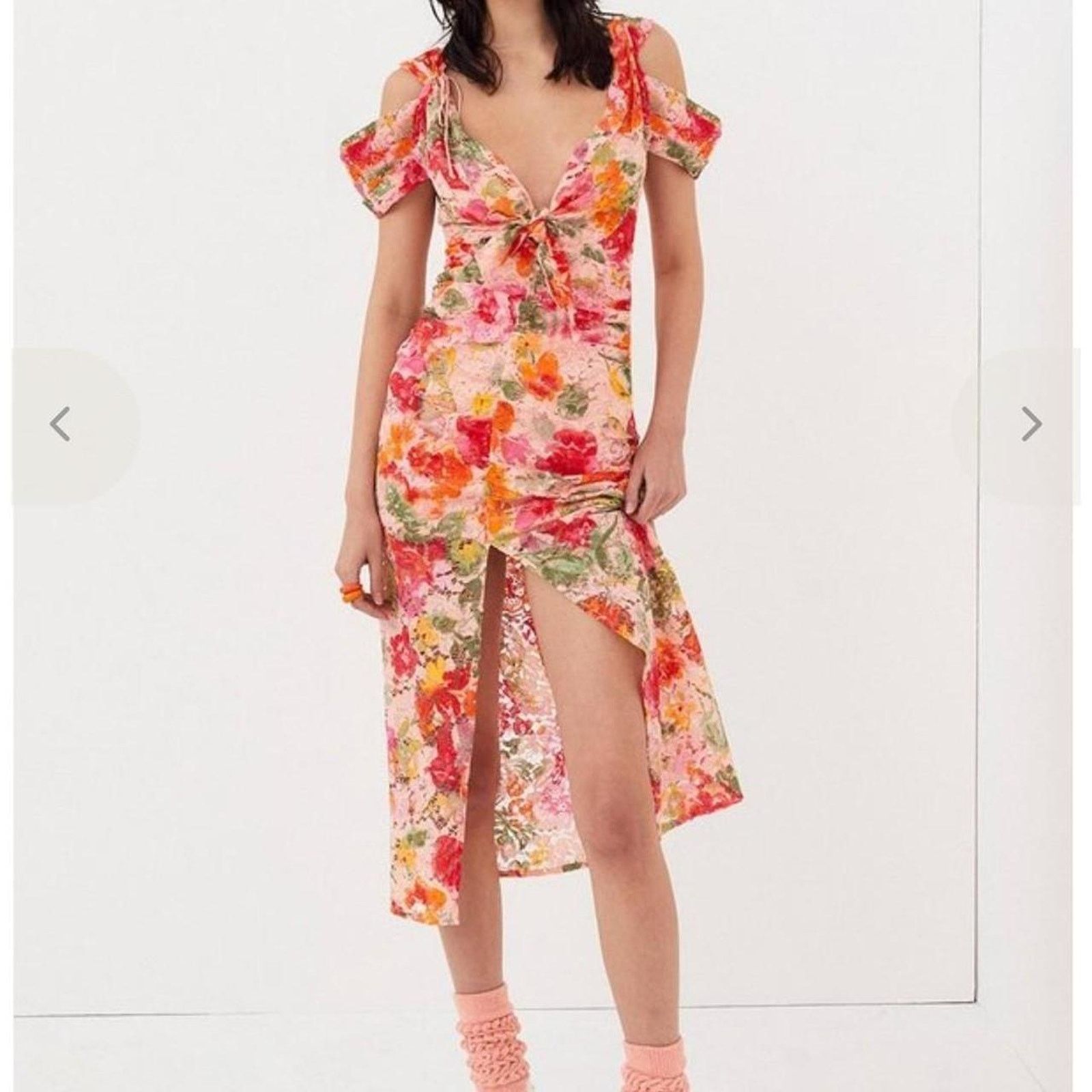 For Love & Lemons For Love & Lemons Beth Midi Dress in Size XS Size XS / US 0-2 / IT 36-38 - 1 Thumbnail