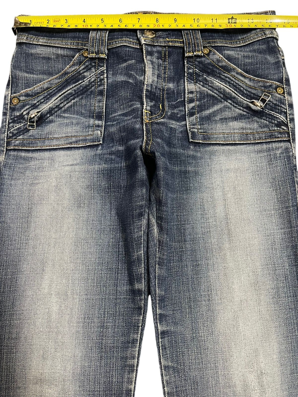 Hysteric Glamour Vintage Japanese Brand Blue Faded Wash Style Bootcut Jeans Size 28" / US 6 / IT 42 - 12 Thumbnail