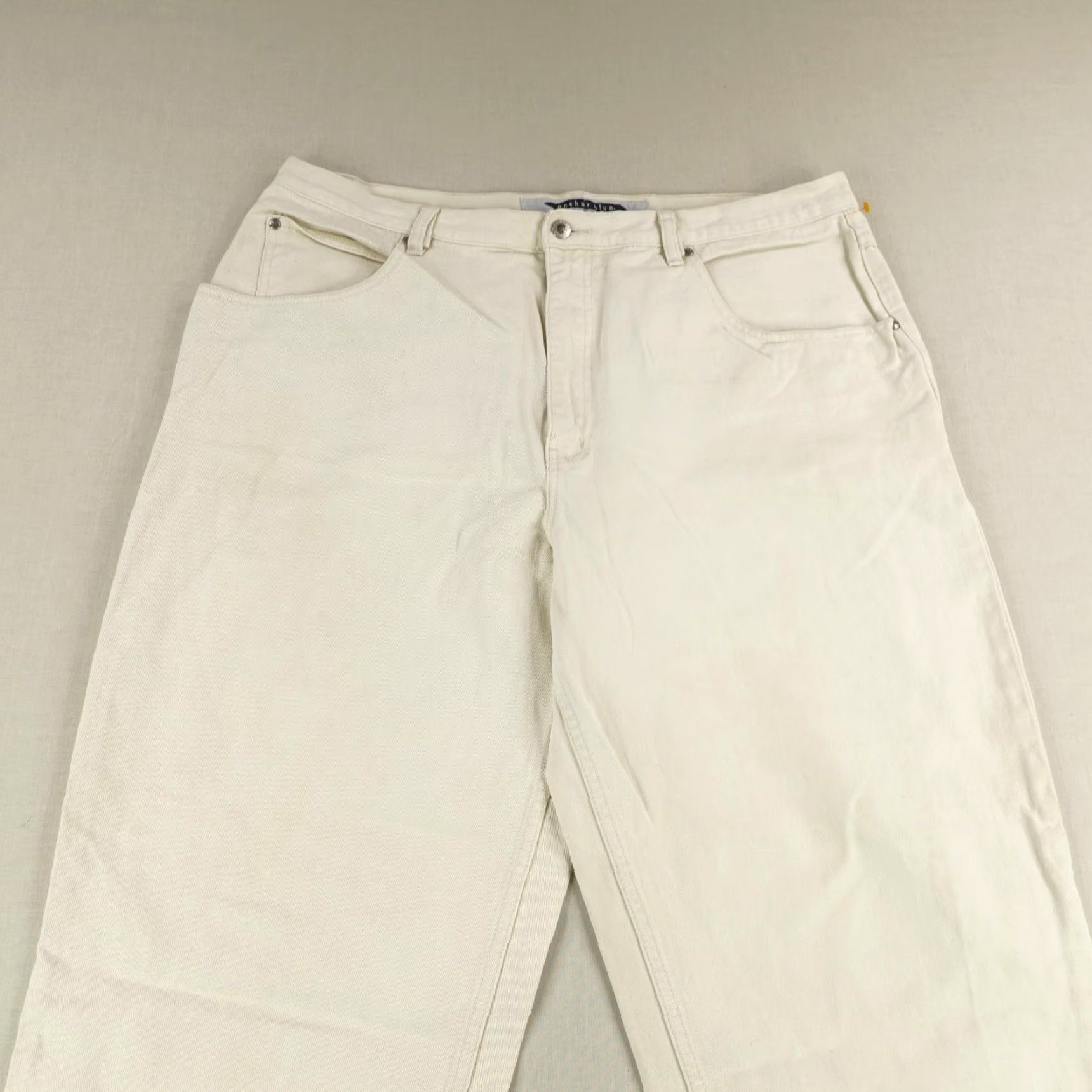 Anchor Blue VINTAGE Anchor Blue Jeans Men 42 Waist White Denim Baggy Relaxed Tapered 90s Casual Size US 42 / EU 58 - 2 Thumbnail
