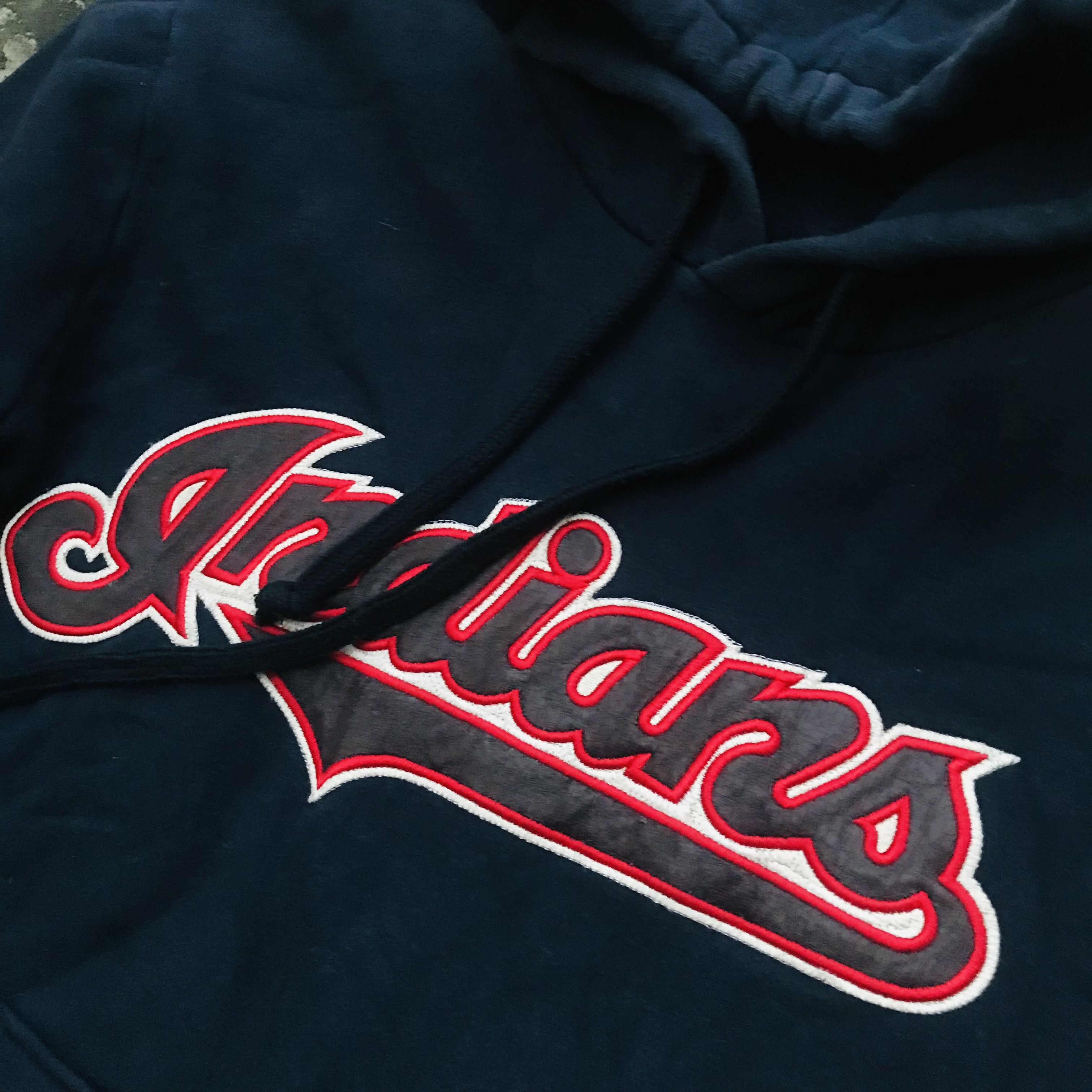 Vintage Vintage Indians Leather Patch Hoodie Size US M / EU 48-50 / 2 - 2 Thumbnail