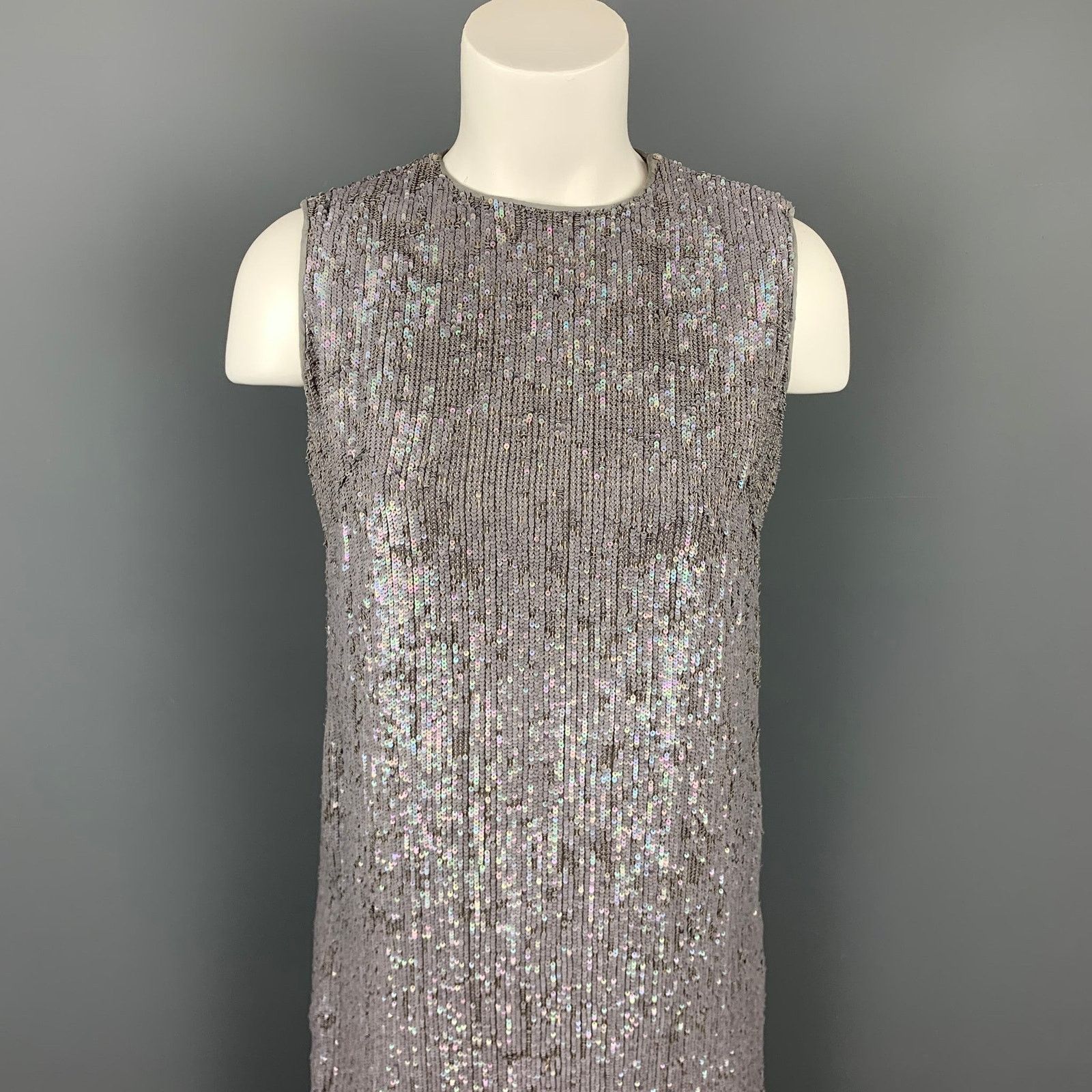 Other NORMAN AMBROSE Size 4 Mink Fur Panel Shift Cocktail Dress Size S / US 4 / IT 40 - 2 Thumbnail