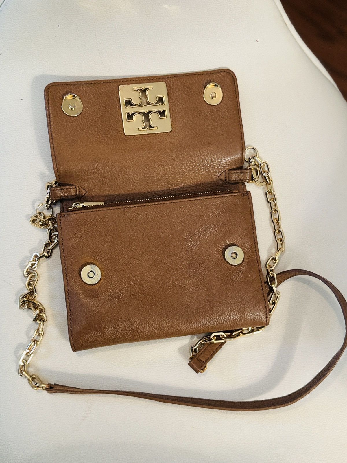 Tory Burch Tory Burch Britten Chain leather Crossbody Bag. Size ONE SIZE - 2 Thumbnail