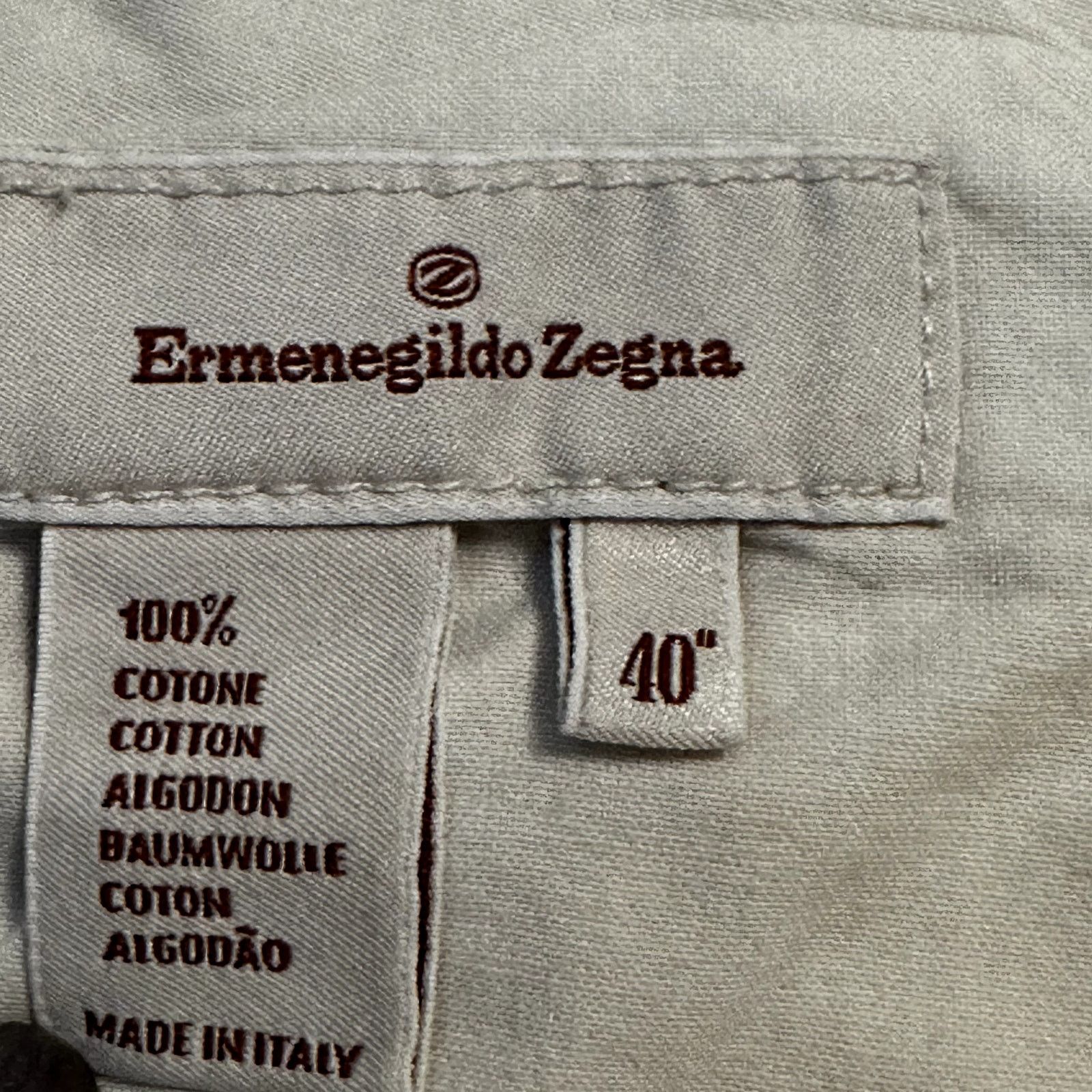 Ermenegildo Zegna Ermenegildo Zegna Straight Jeans 100% Cotton Ivory 40"x36" Size US 40 / EU 56 - 3 Thumbnail
