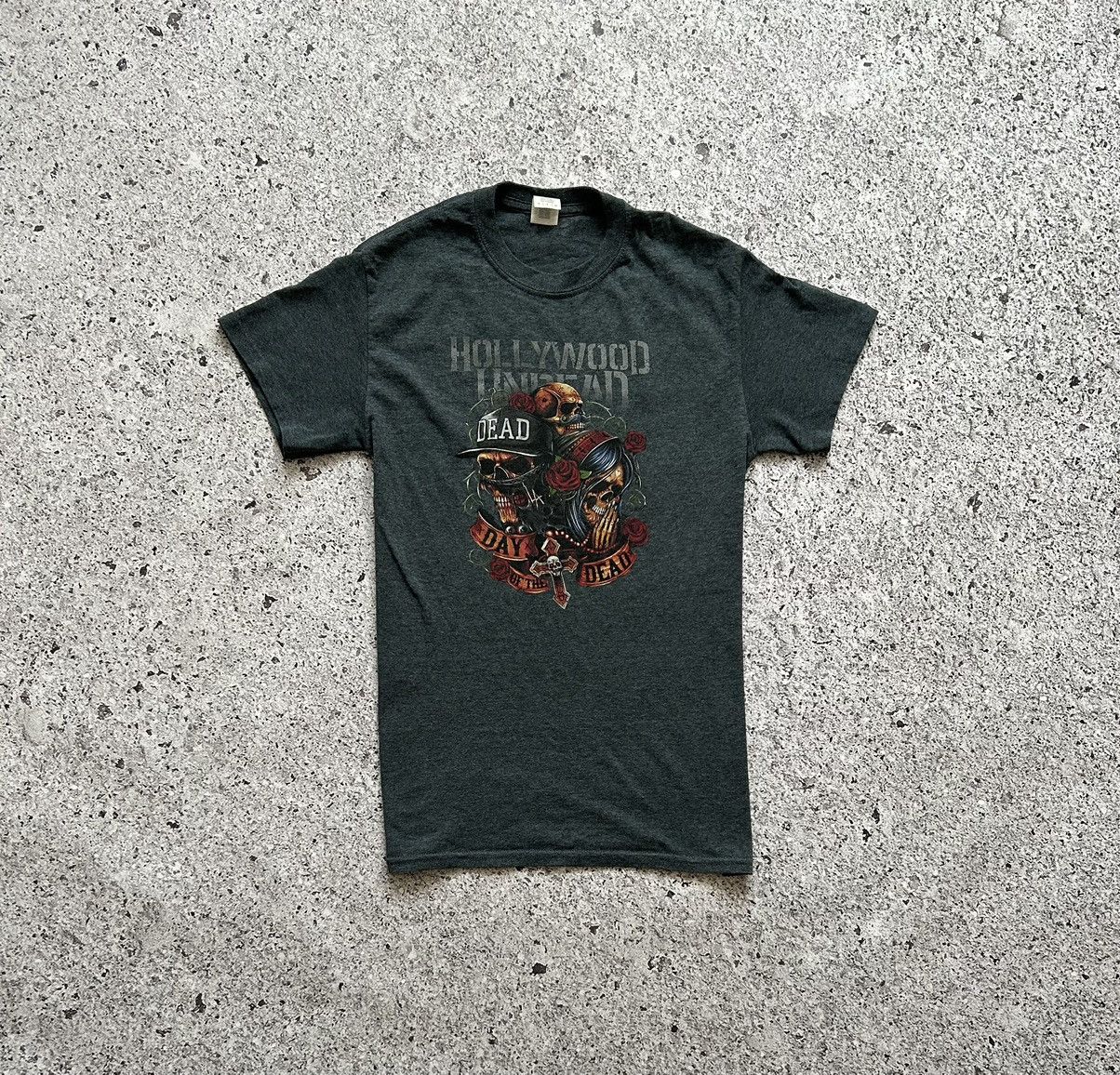 Band Tees × Vintage Vintage Hollywood Undead Day Of The Dead 2015 Rock T-Shirt Size US S / EU 44-46 / 1 - 2 Thumbnail
