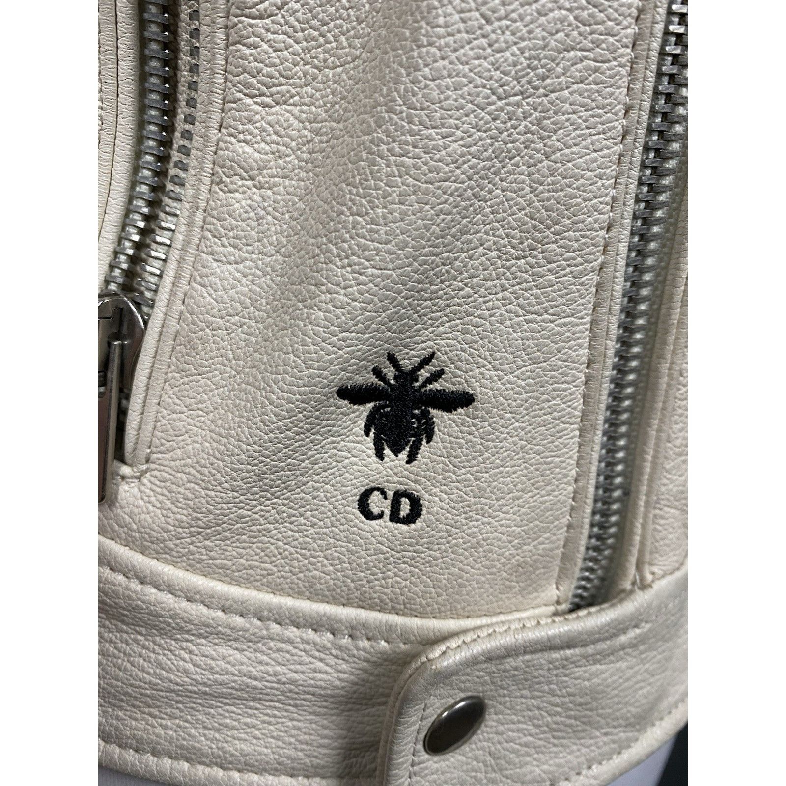 Dior RARE! DIOR Homme Swords Women's Beige Assymetric Leather Bik Size S / US 4 / IT 40 - 10 Thumbnail