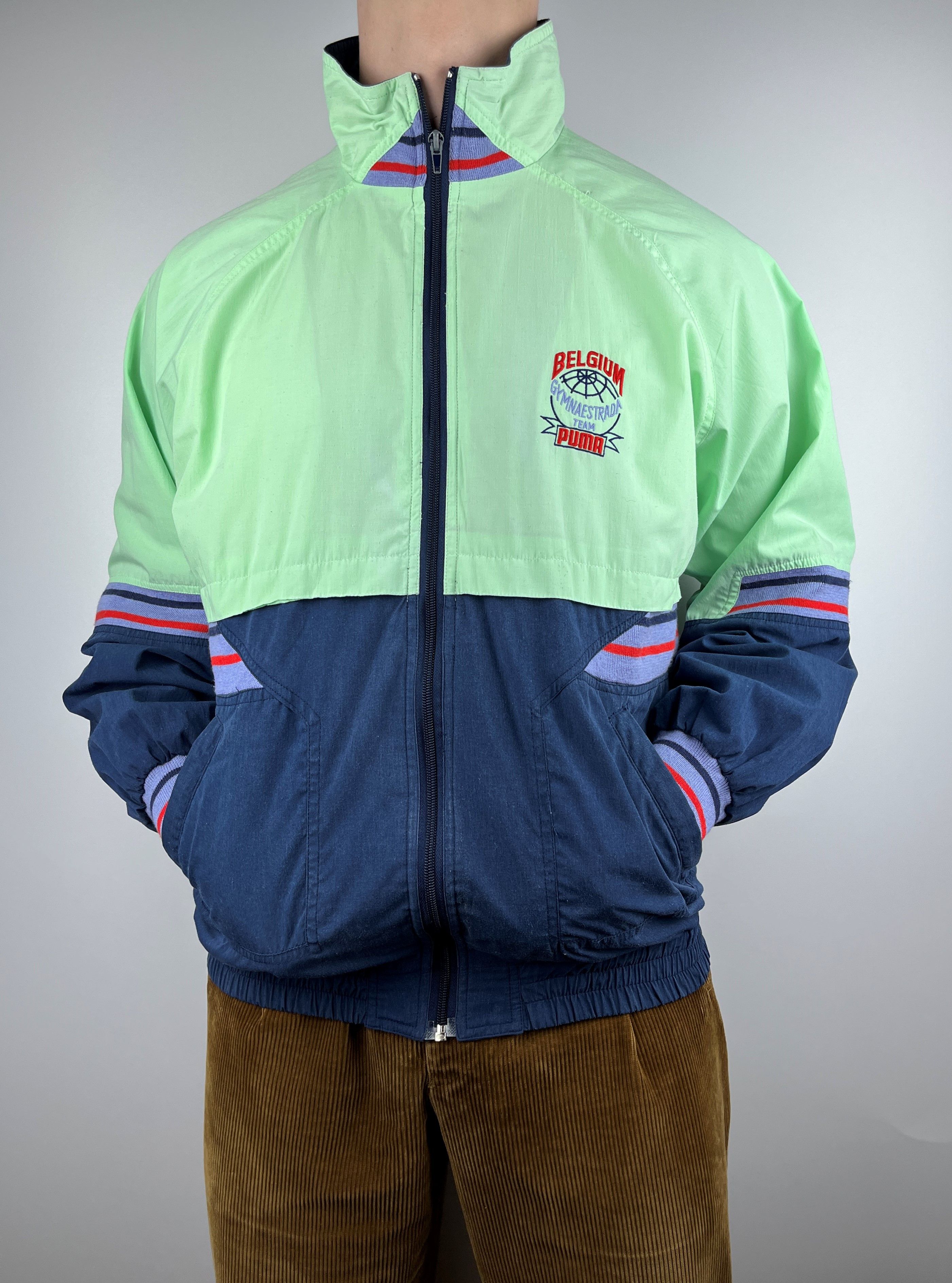 Puma 90's Puma Vintage Belgium Gymnaestrada Team Track Jacket Size US L / EU 52-54 / 3 - 3 Thumbnail