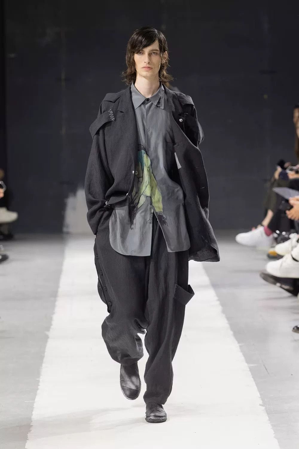 Yohji Yamamoto Yohji Yamamoto Half-Length Jacket with Silver Buttons Size US S / EU 44-46 / 1 - 1 Thumbnail