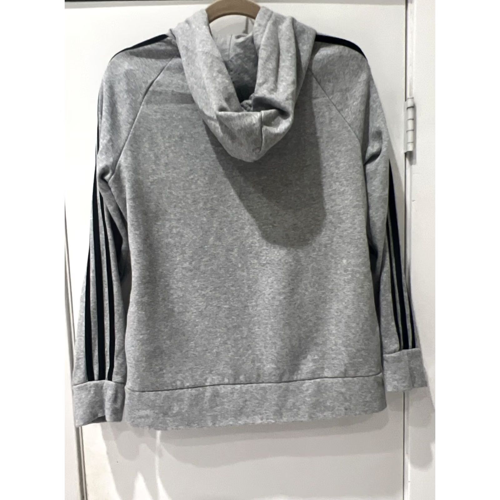 Adidas Adidas Sweatshirt Hooded Pullover Women's Medium Gray Black Sweatshirt Jacket Sweatshirt Hoodie Sweater Fall Winter Size M / US 6-8 / IT 42-44 - 5 Thumbnail