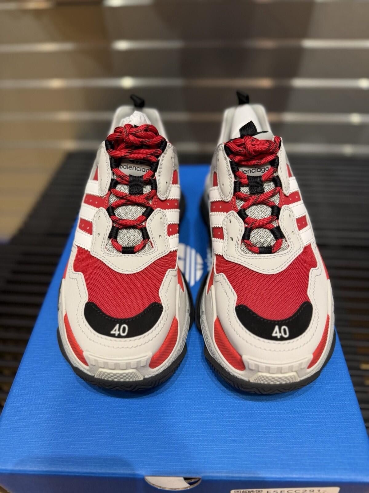 Balenciaga Adidas x Balenciaga Triple S Sneaker 'Red Grey 7US/40EU New Size US 7 / EU 40 - 7 Thumbnail