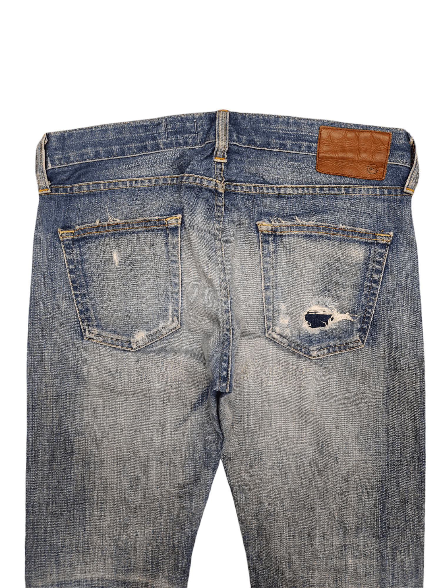 Kapital AG Adriano Goldschmied Clawmark Distress Patchwork Jeans Y2k Size US 31 - 14 Thumbnail