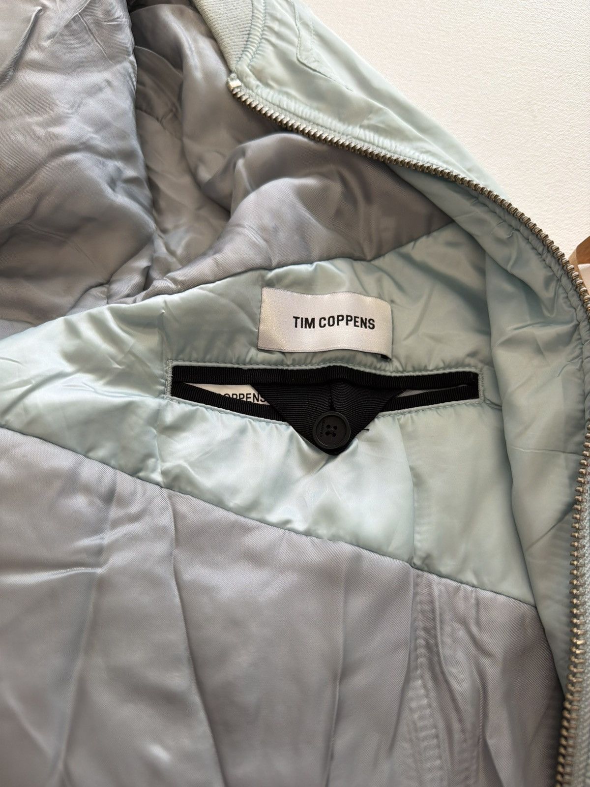 Tim Coppens TIM COPPENS: Rare Icy Blue Satin Bomber, Vintage Size US M / EU 48-50 / 2 - 7 Thumbnail