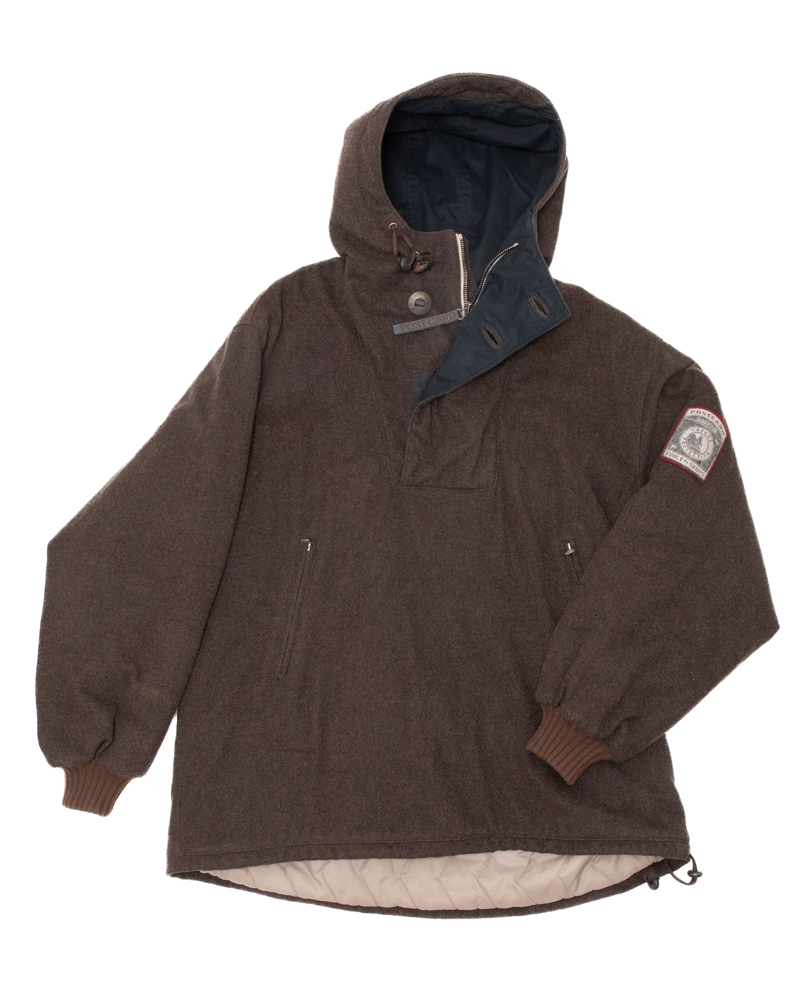 POST CARD Vintage Loden Wool Hooded Anorak