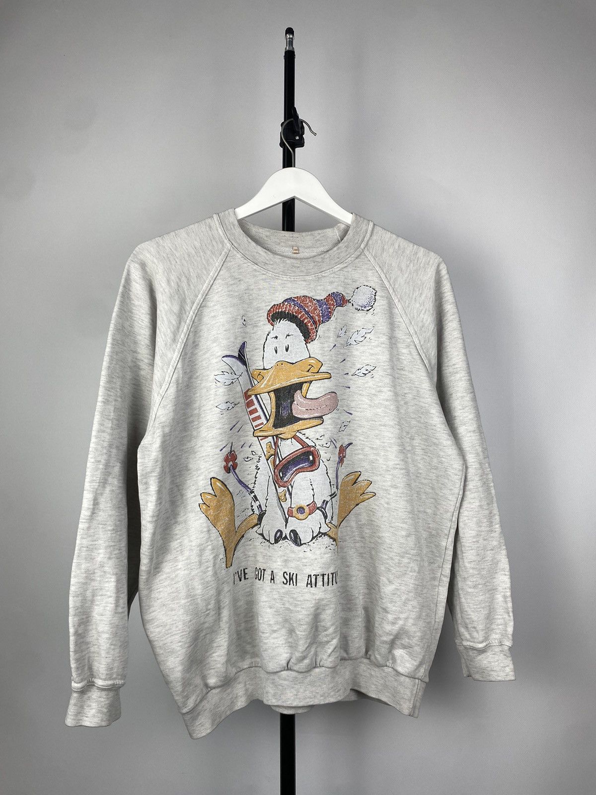 Vintage Vintage 80s Humor Duck Graphic Logo Ski Sweatshirt Size US M / EU 48-50 / 2 - 1 Thumbnail