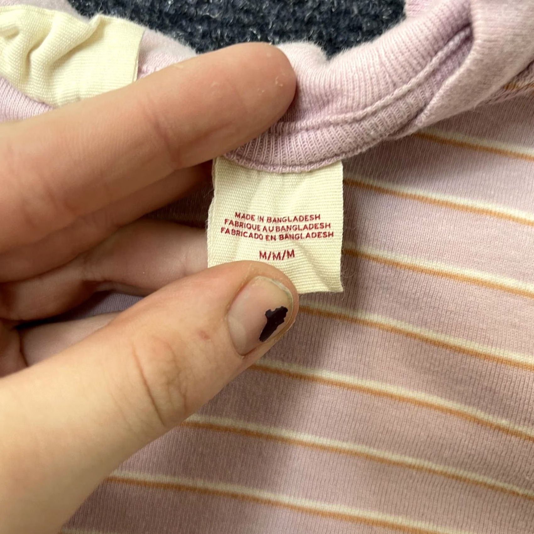Levi's VINTAGE Levi's Shirt Womens Medium Pink Stripe Crew Neck Long Sleeve Cotton Jersey Top Size M / US 6-8 / IT 42-44 - 4 Thumbnail