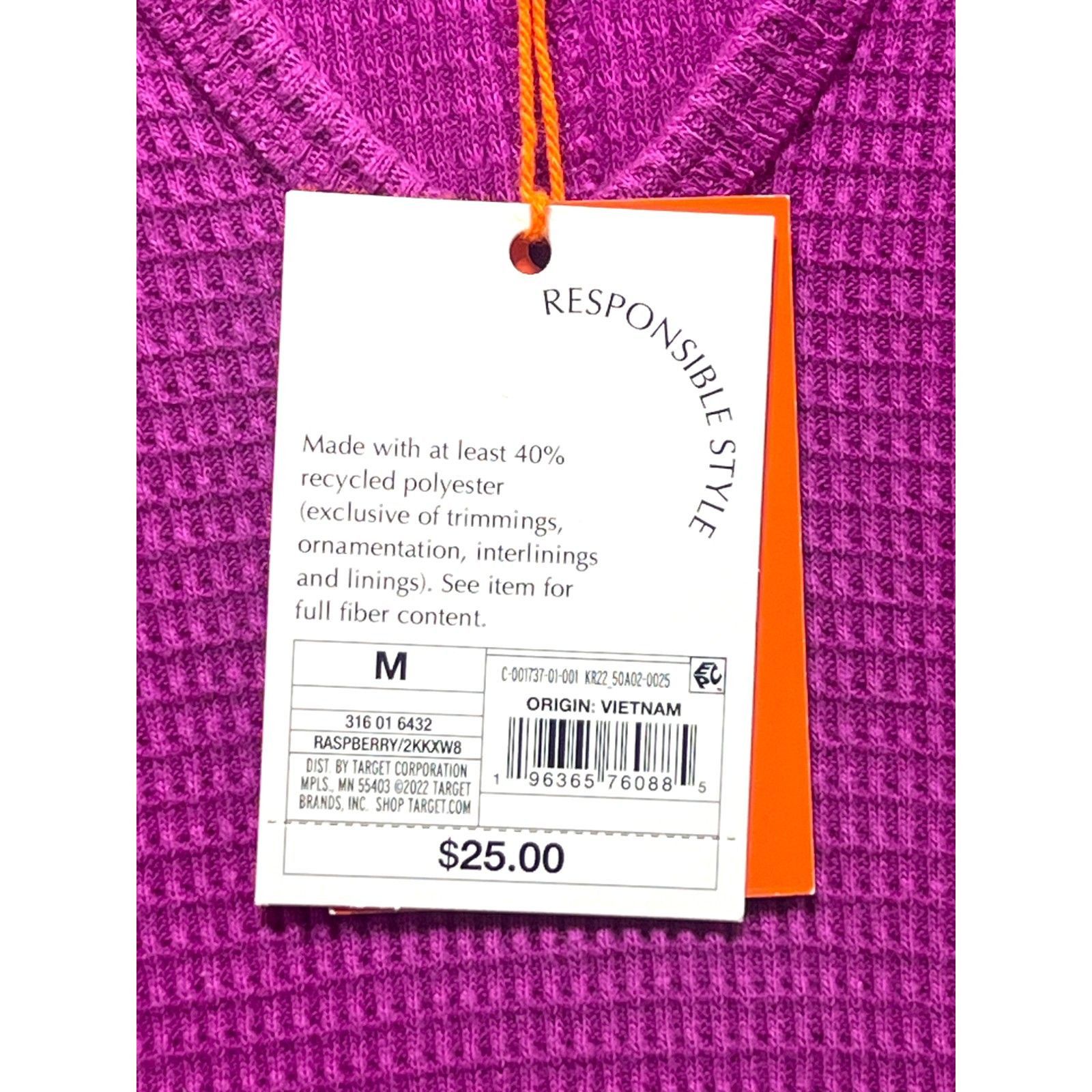 Other Knox Rose - Women's Long Sleeve Notch Neck Thermal Top - Pur Size M / US 6-8 / IT 42-44 - 10 Thumbnail