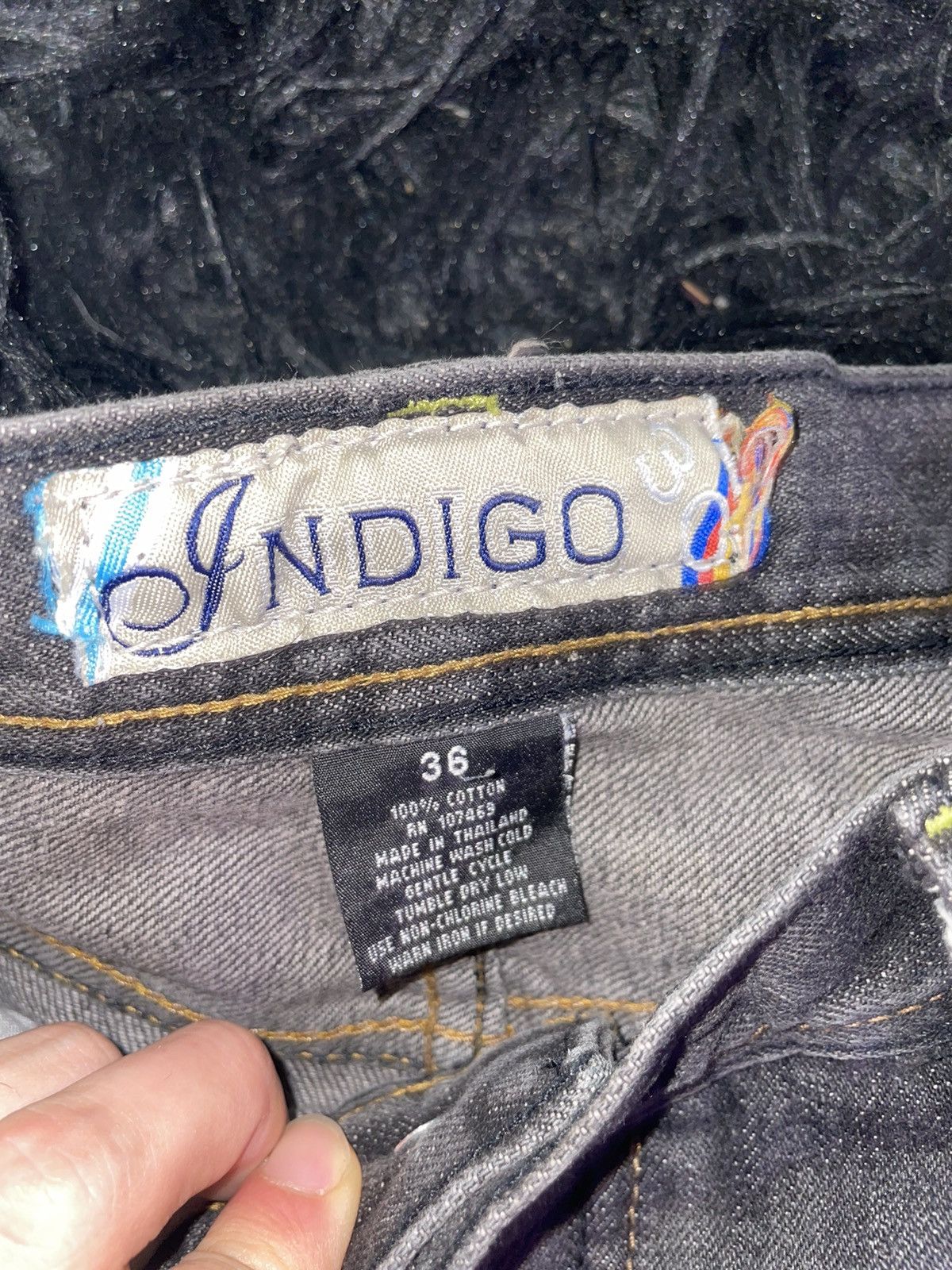 Vintage Vintage Indigo Black Denim Shorts Size US 36 / EU 52 - 4 Thumbnail