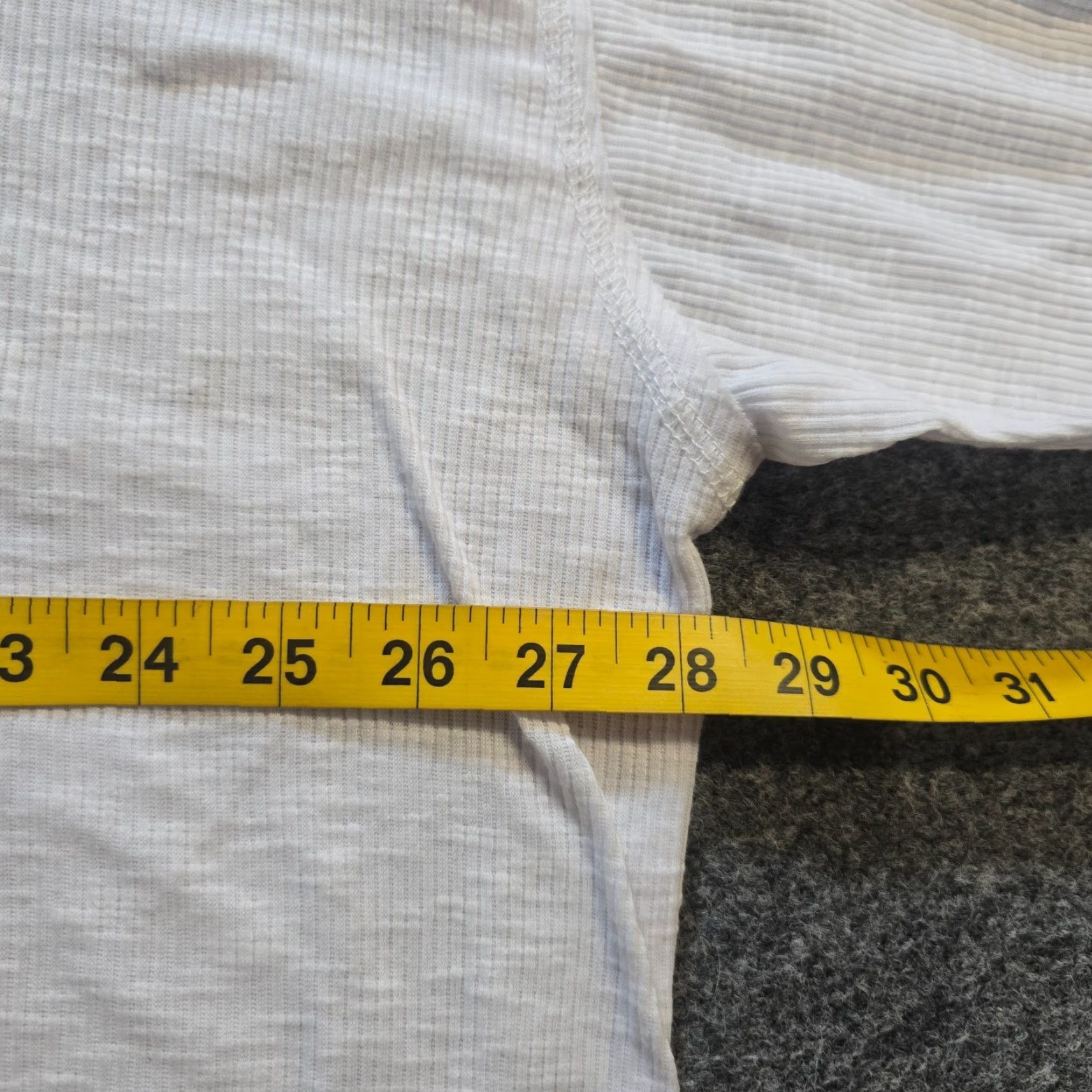 Vintage POL Top Womens Size Large White Oversized Long Sleeve Ribbed V Neck Casual Shirt Size L / US 10 / IT 46 - 5 Thumbnail