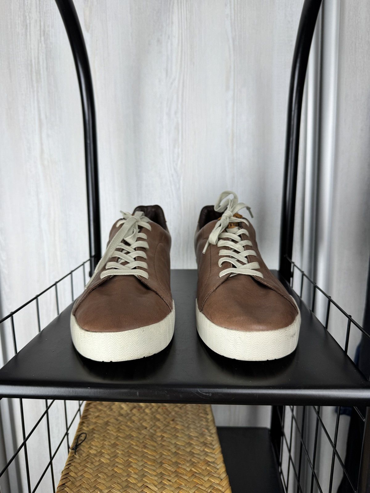 Evisu Evisu Maniacs vintage y2k brown leather rare size US12 46 Size US 12 / EU 45 - 5 Thumbnail