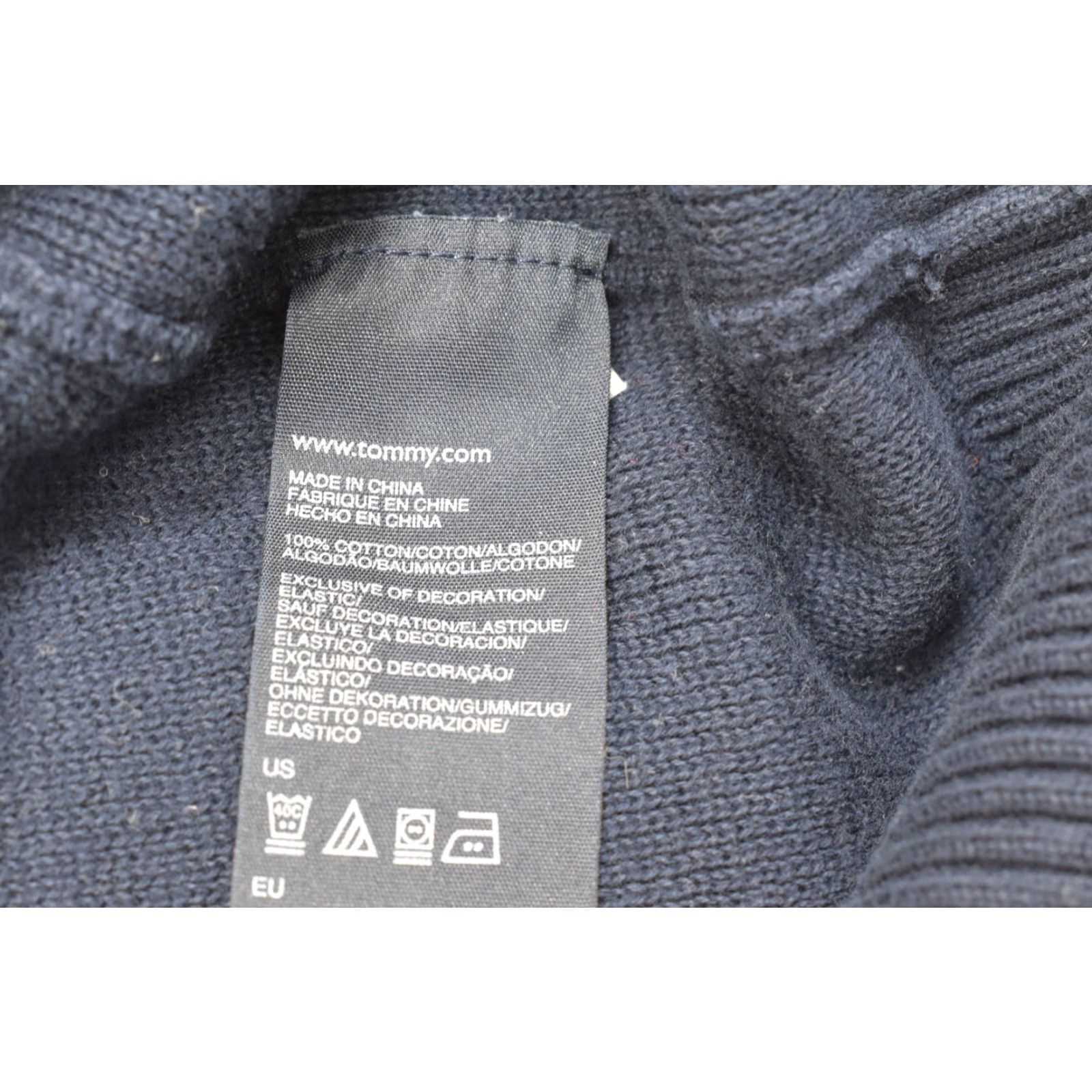 Tommy Hilfiger Tommy Hilfiger Men's XXL Navy 1/4 Zip Pullover Sweatshirt Sweater Knit Mock Neck Logo Long Sleeve Cotton Pullover Winter Fall Spring Casual Size US XXL / EU 58 / 5 - 7 Thumbnail